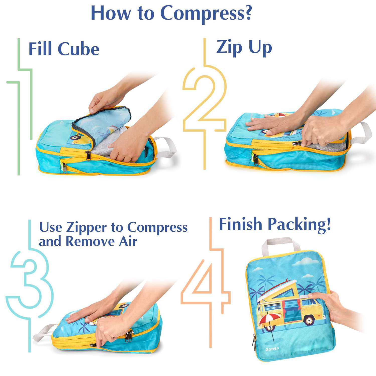 gonex-rv-compression-packing-cubes-4-piece-set image 4