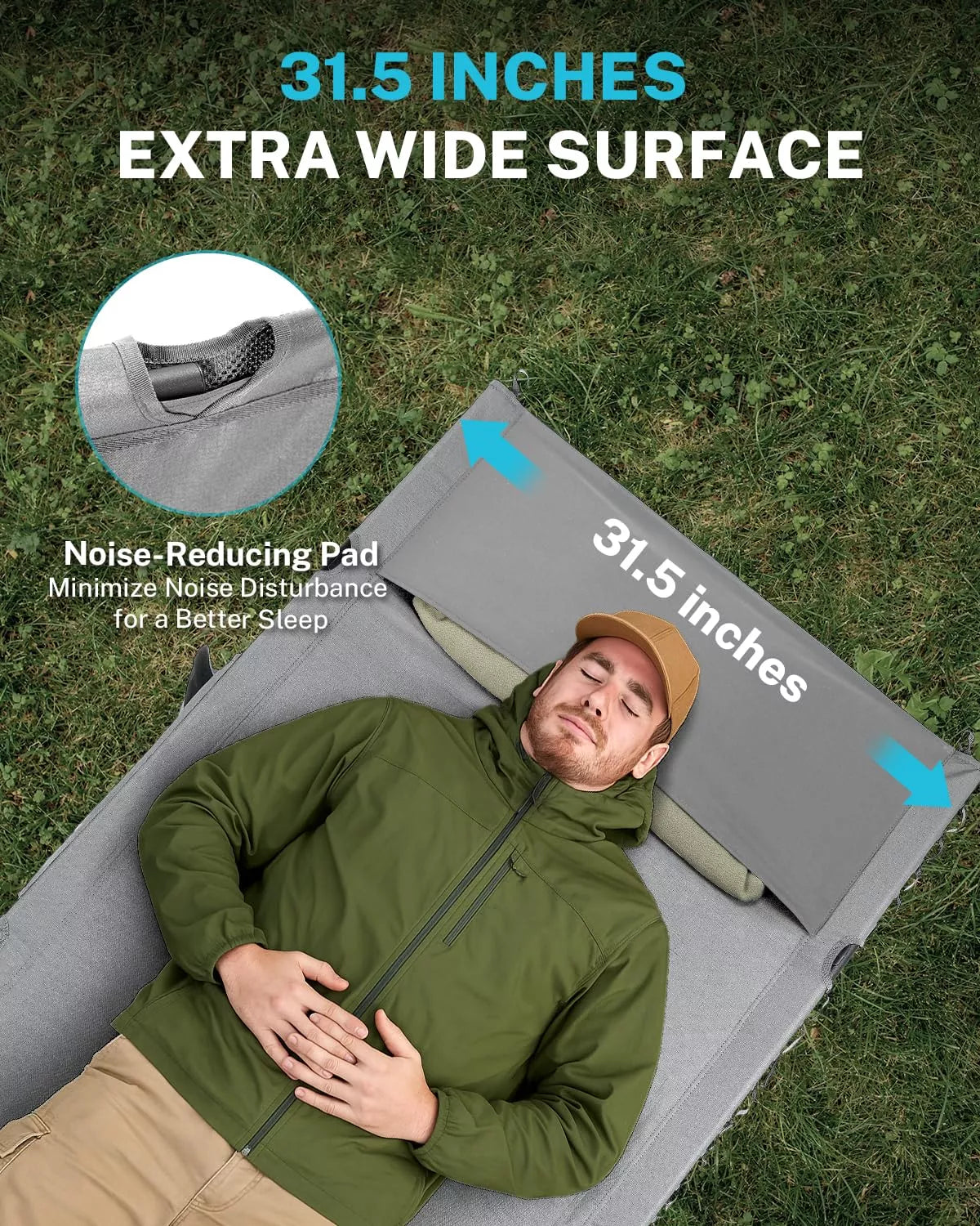 gonex-31-5-extra-wide-camping-cot-with-short-leg image 3