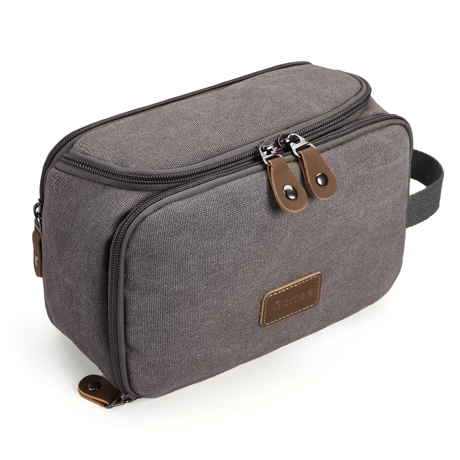 gonex-travel-toiletry-bag-for-men-water-resistant-canvas-dopp-kit image 2