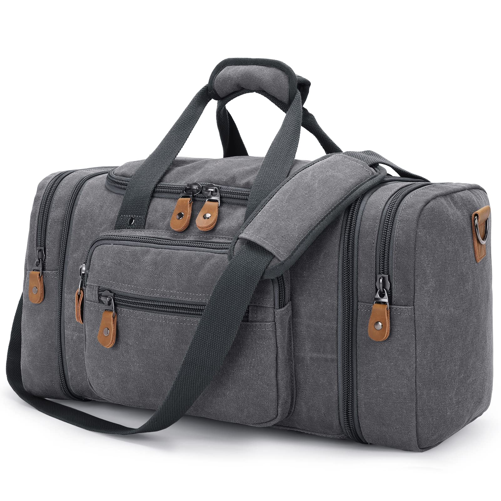 gonex-60l-canvas-duffle-bag image 2