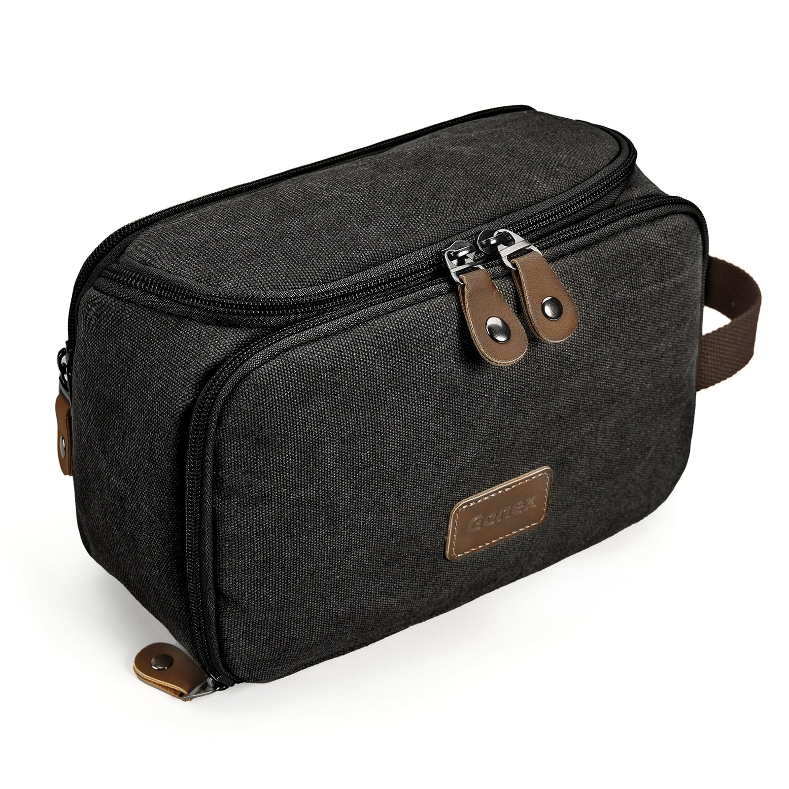 gonex-travel-toiletry-bag-for-men-water-resistant-canvas-dopp-kit image 1