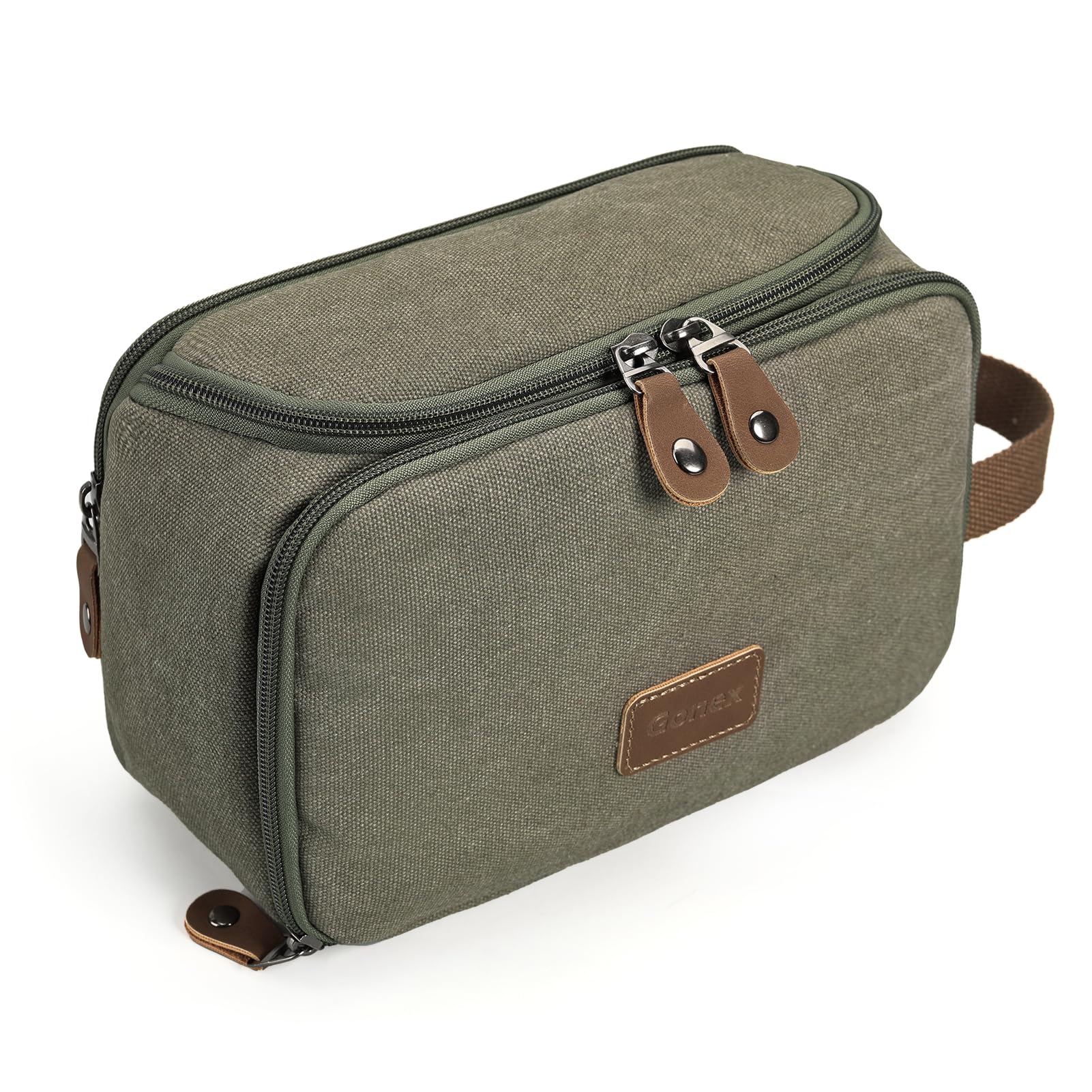 gonex-travel-toiletry-bag-for-men-water-resistant-canvas-dopp-kit image 3