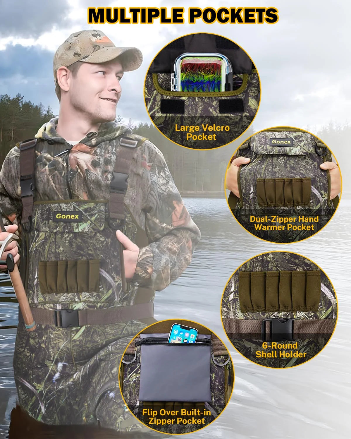 gonex-hunting-waders-with-insulated-rubber-boots-4-5mm-neoprene-chest-waders-for image 2