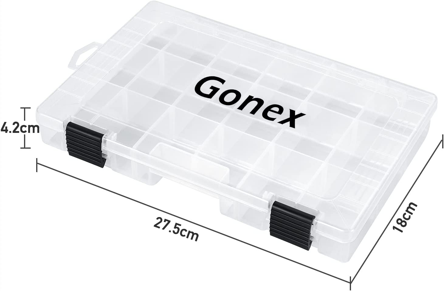 gonex-3600-tackle-boxes-adjustable-dividers-clear-pp-standard-size image 3
