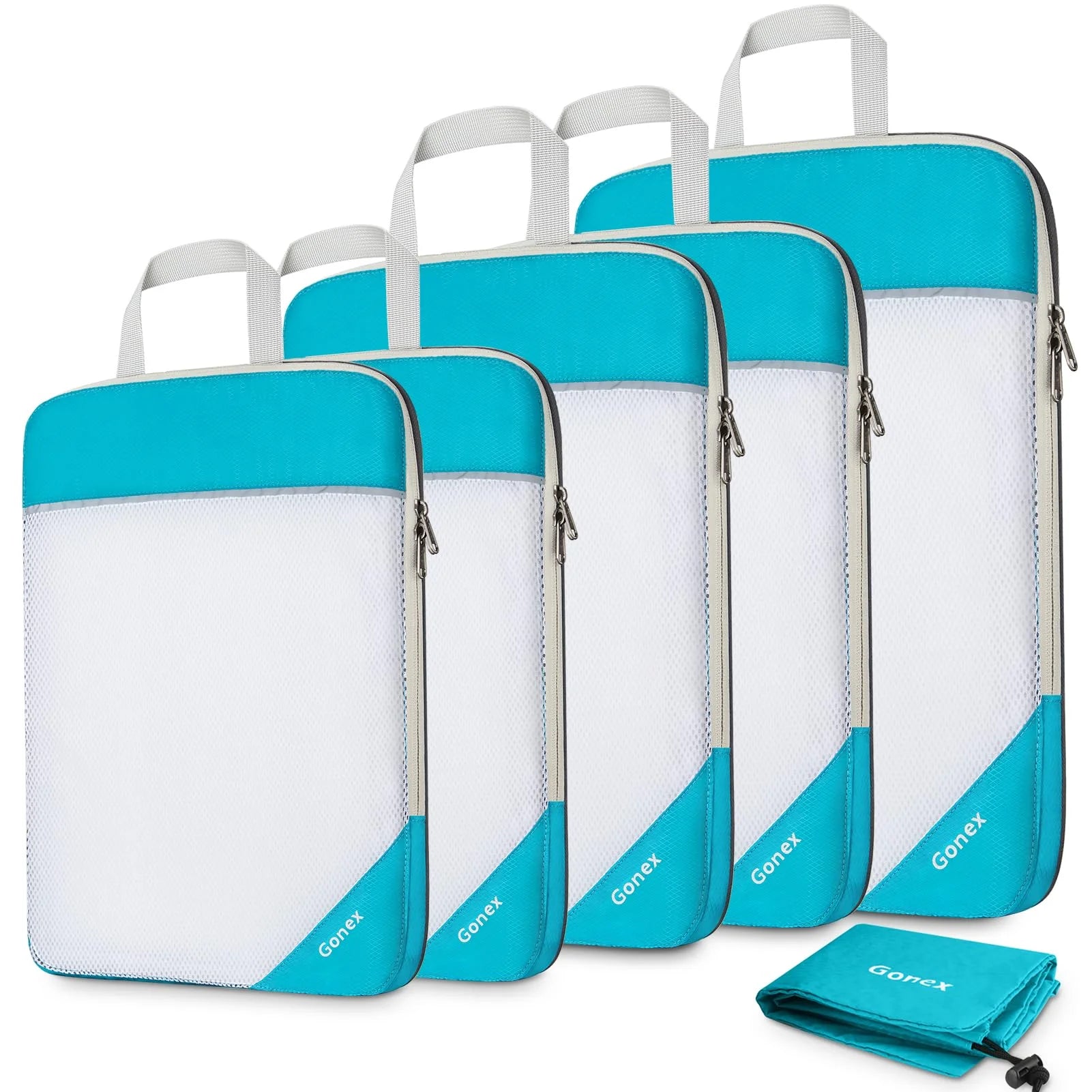 gonex-6-piece-compression-packing-cubes-with-mesh-large-medium-small-laundry-bag image 1
