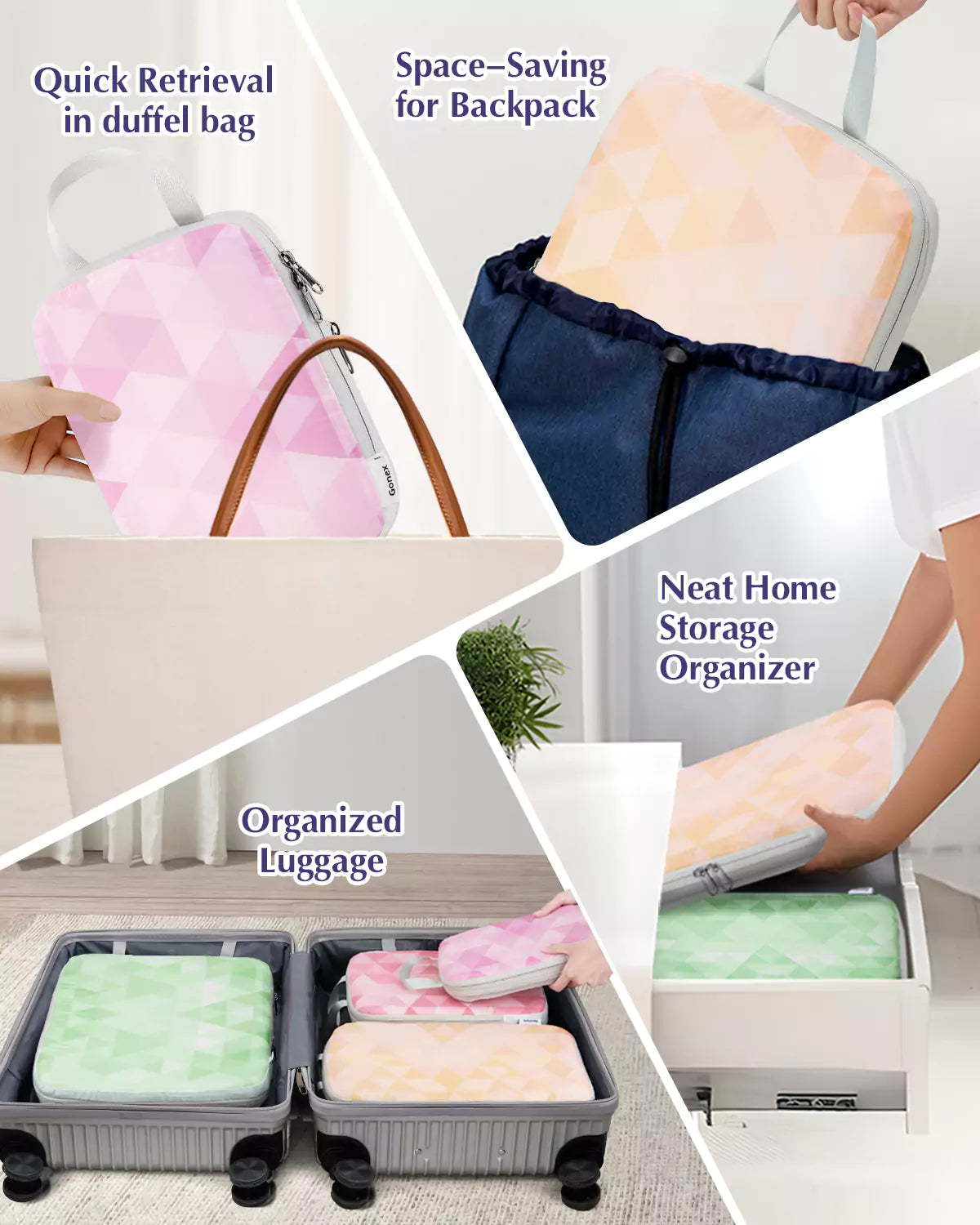 crystal-dreams-compression-packing-cubes-by-gonex-watercolor-design-4-set image 7