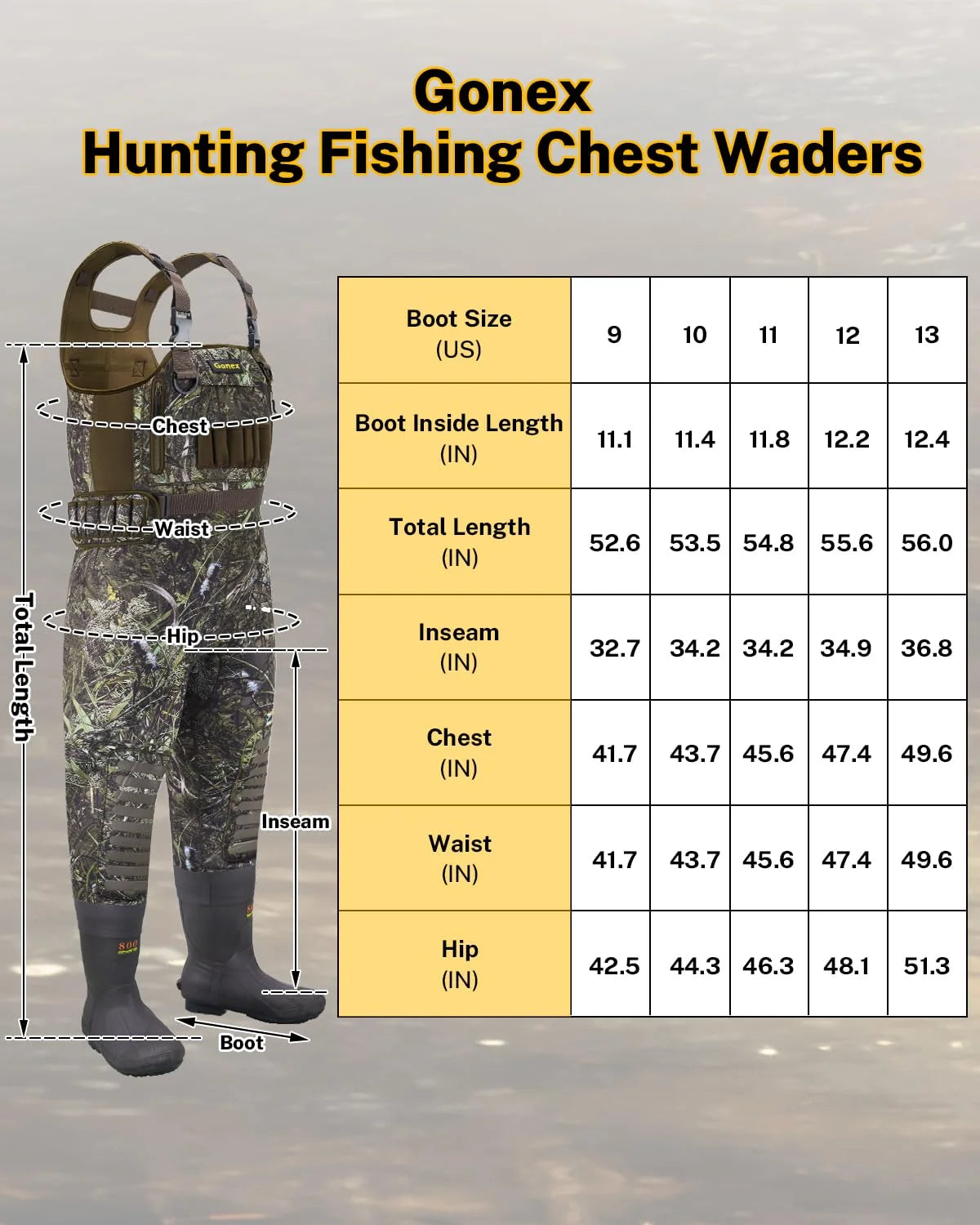 gonex-hunting-waders-with-insulated-rubber-boots-4-5mm-neoprene-chest-waders-for image 7