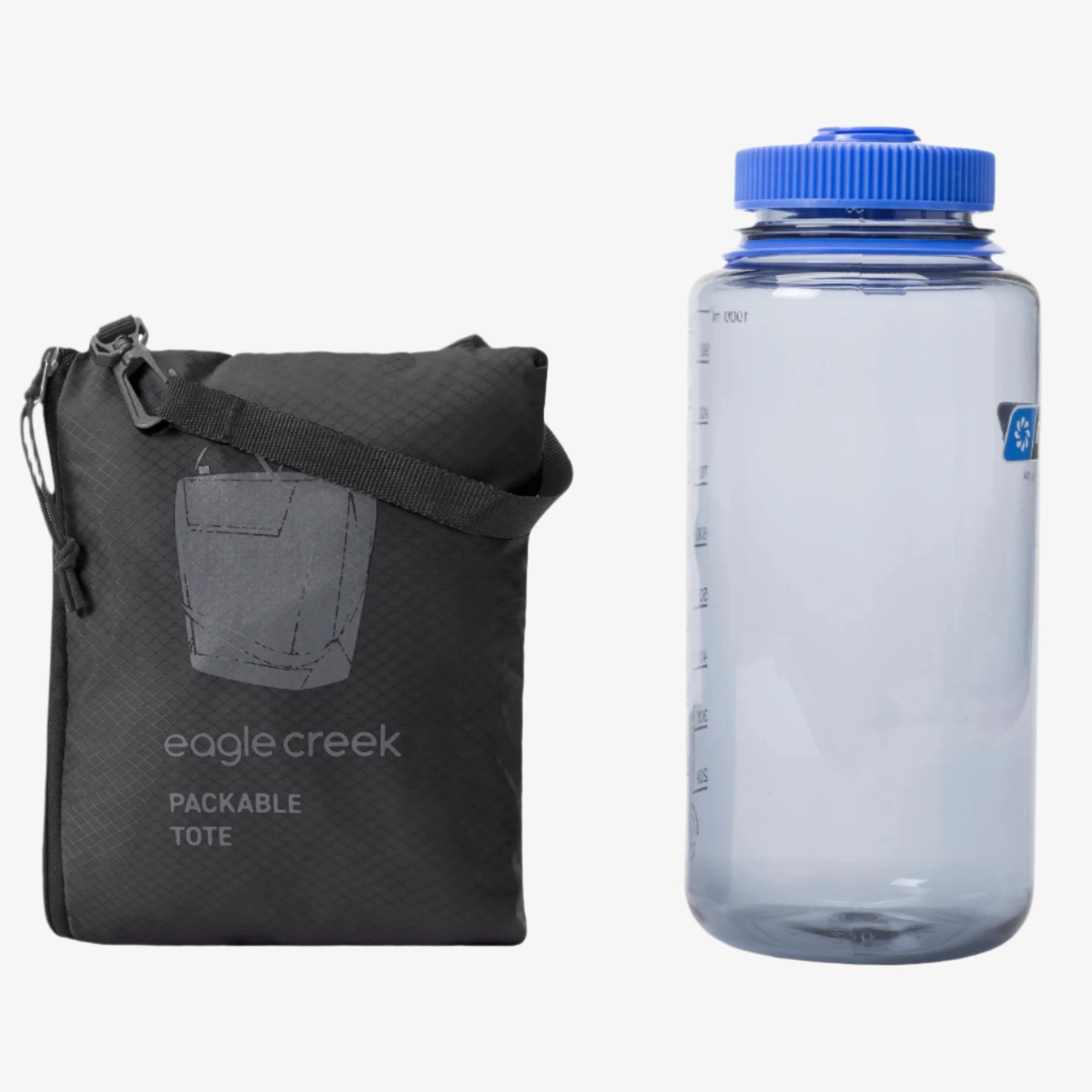 eagle-creek-packable-tote-bag-ultralight-folds-to-palm-size-ocean-recycled-nylon image 6