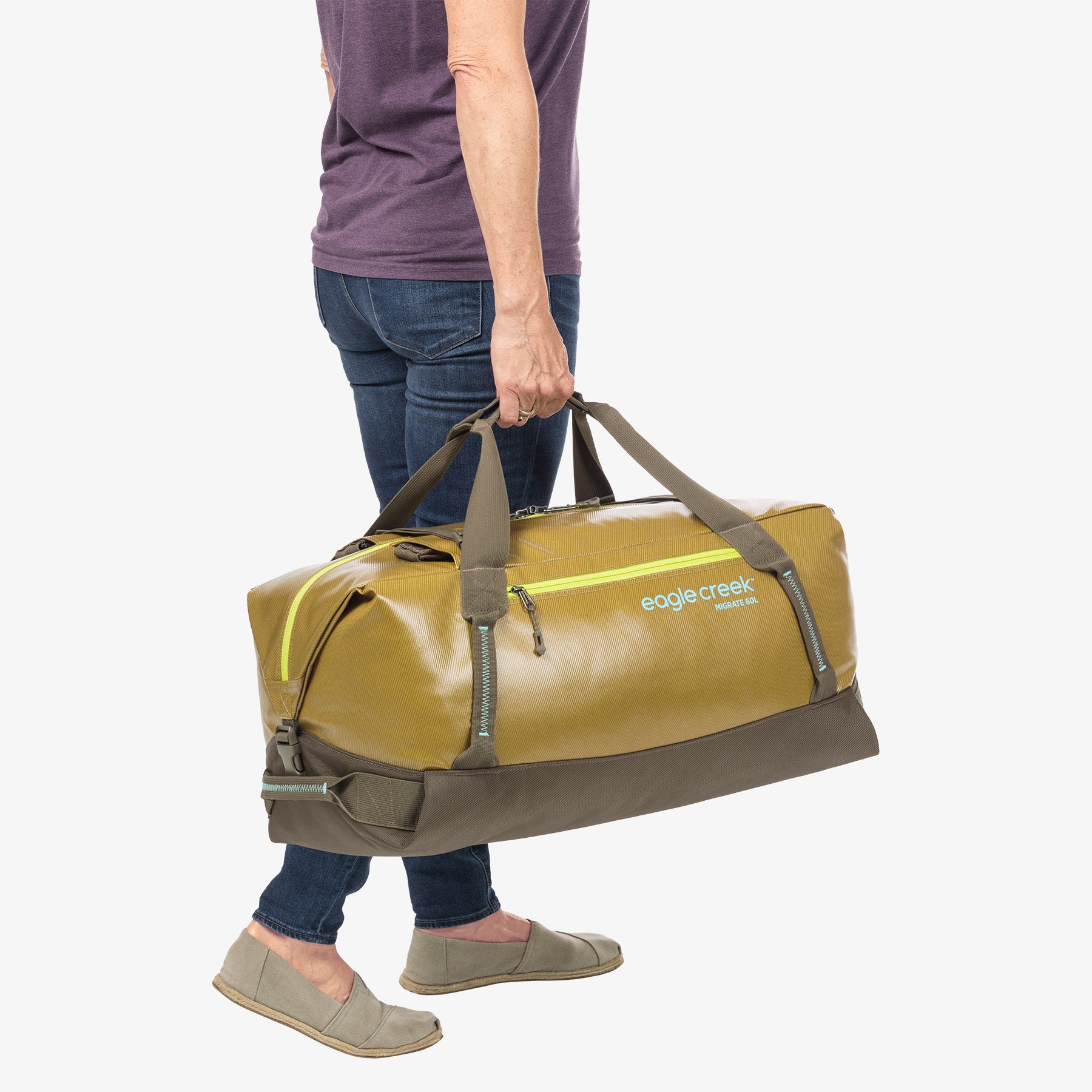 eagle-creek-migrate-60l-duffel-bag-recycled-water-resistant-with-backpack-straps image 5
