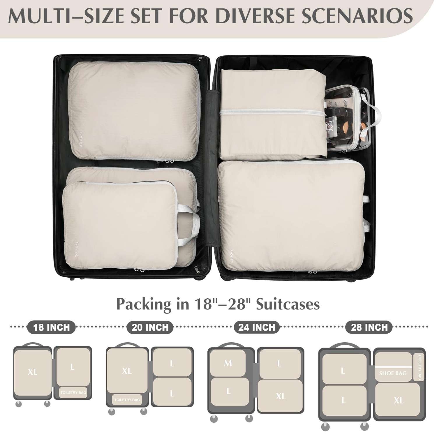 gonex-compression-packing-cubes-6-piece-set-with-clear-toiletry-bag-space-saving image 7