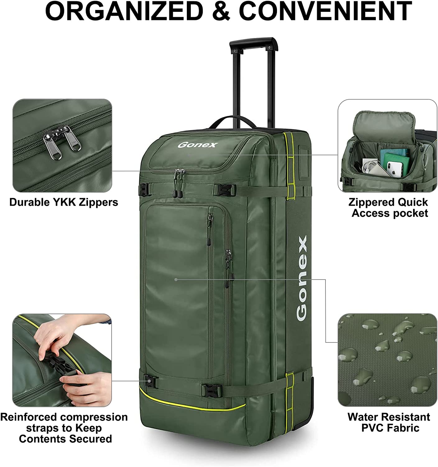 gonex-33-inch-rolling-duffle-bag-with-wheels-waterproof-1200d-pvc-10-day-capacit image 3