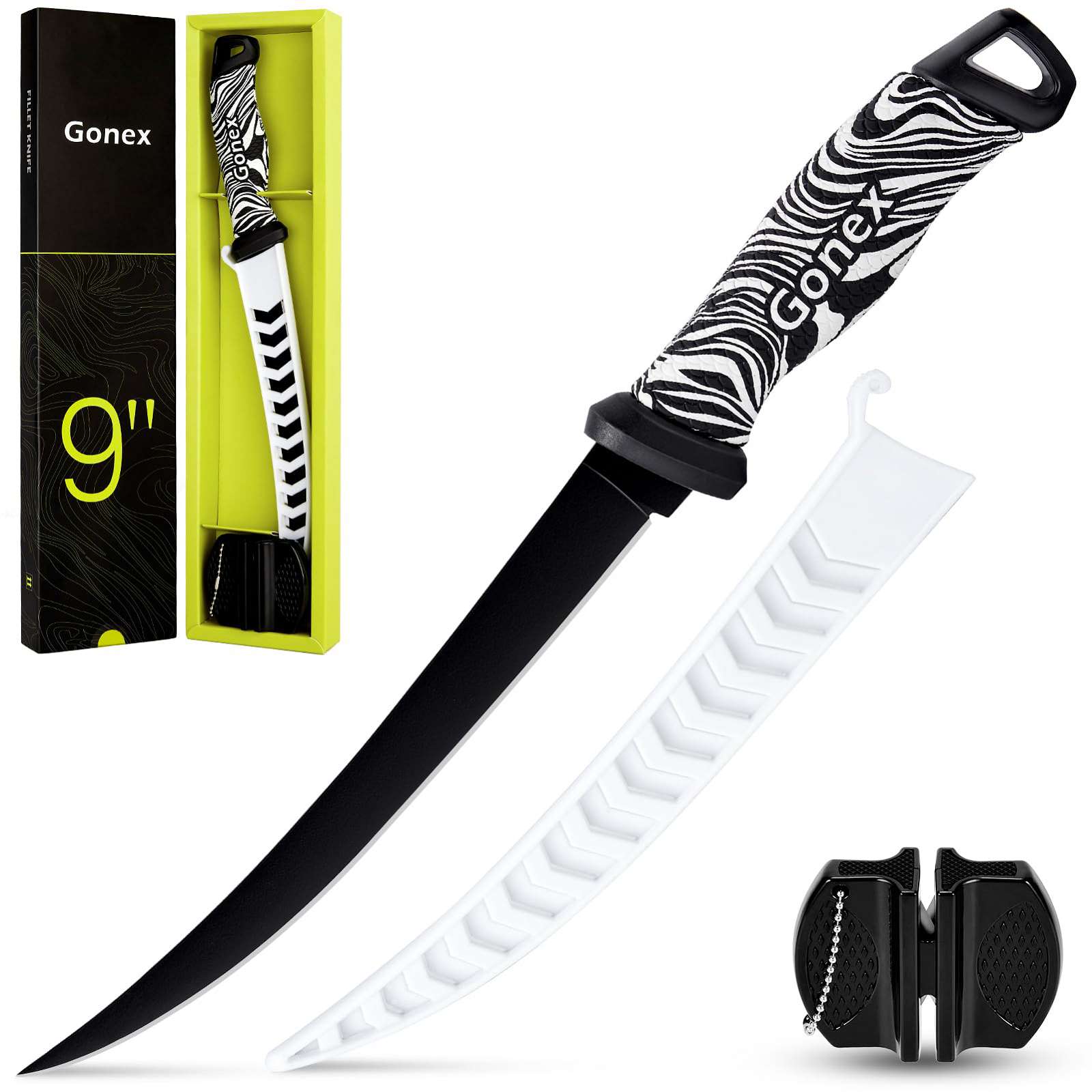 gonex-fish-fillet-knife-german-stainless-steel-teflon-coated-ergonomic-handle image 1