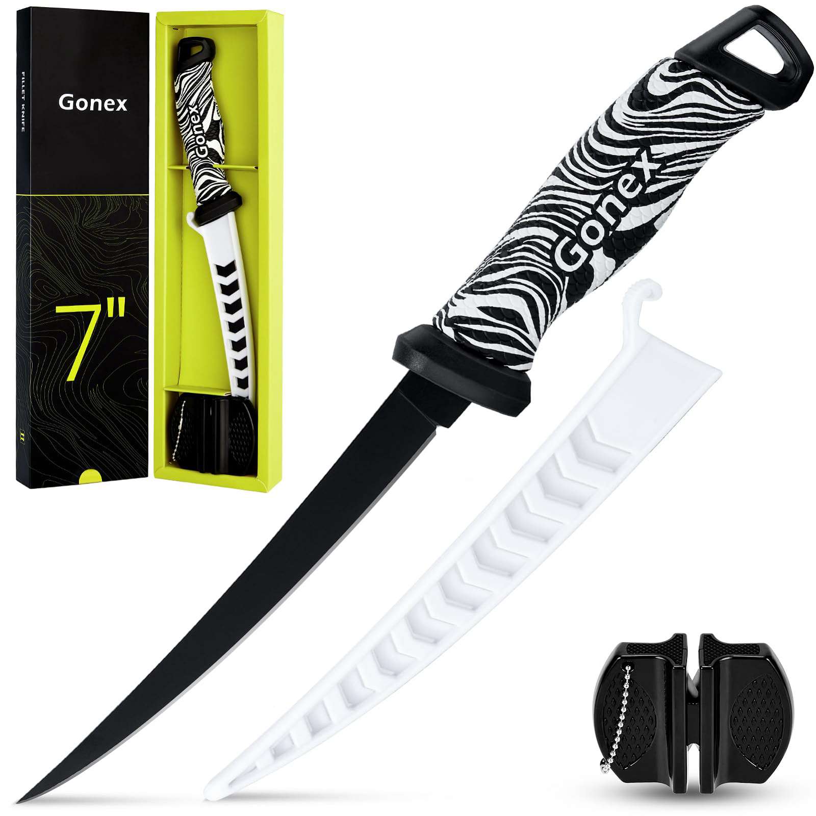 gonex-fish-fillet-knife-german-stainless-steel-teflon-coated-ergonomic-handle image 2