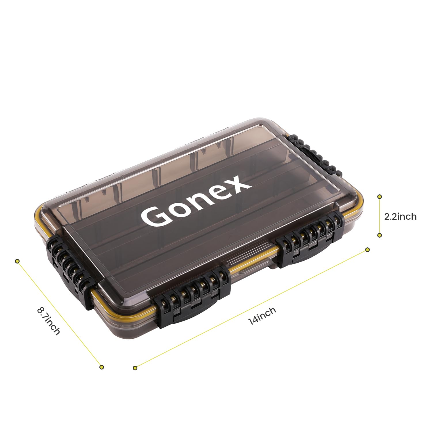 gonex-3700-waterproof-tackle-box-sealed-lid-with-cam-action-latches-for-lure-hoo image 7