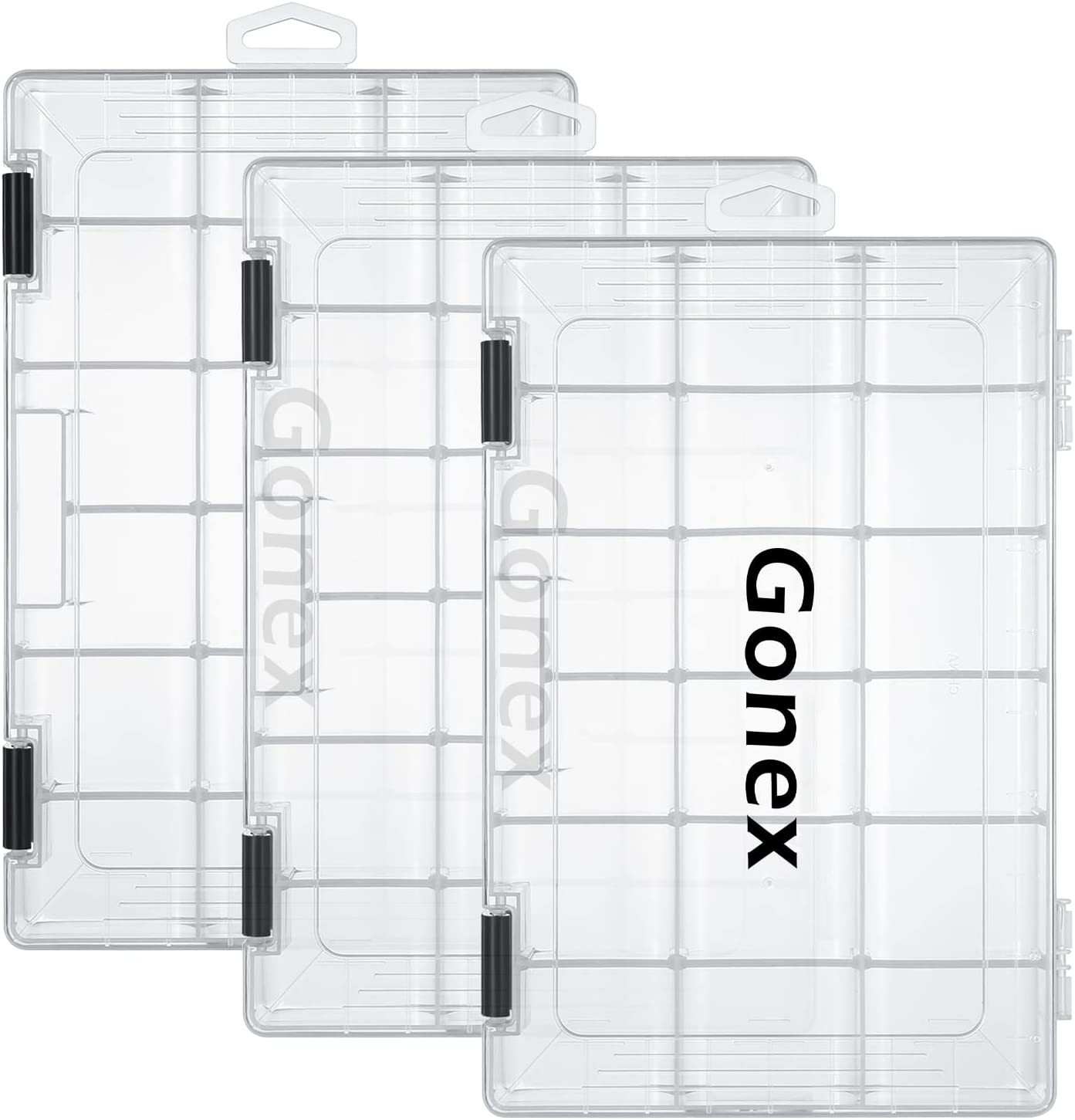 gonex-3600-tackle-boxes-adjustable-dividers-clear-pp-standard-size image 4