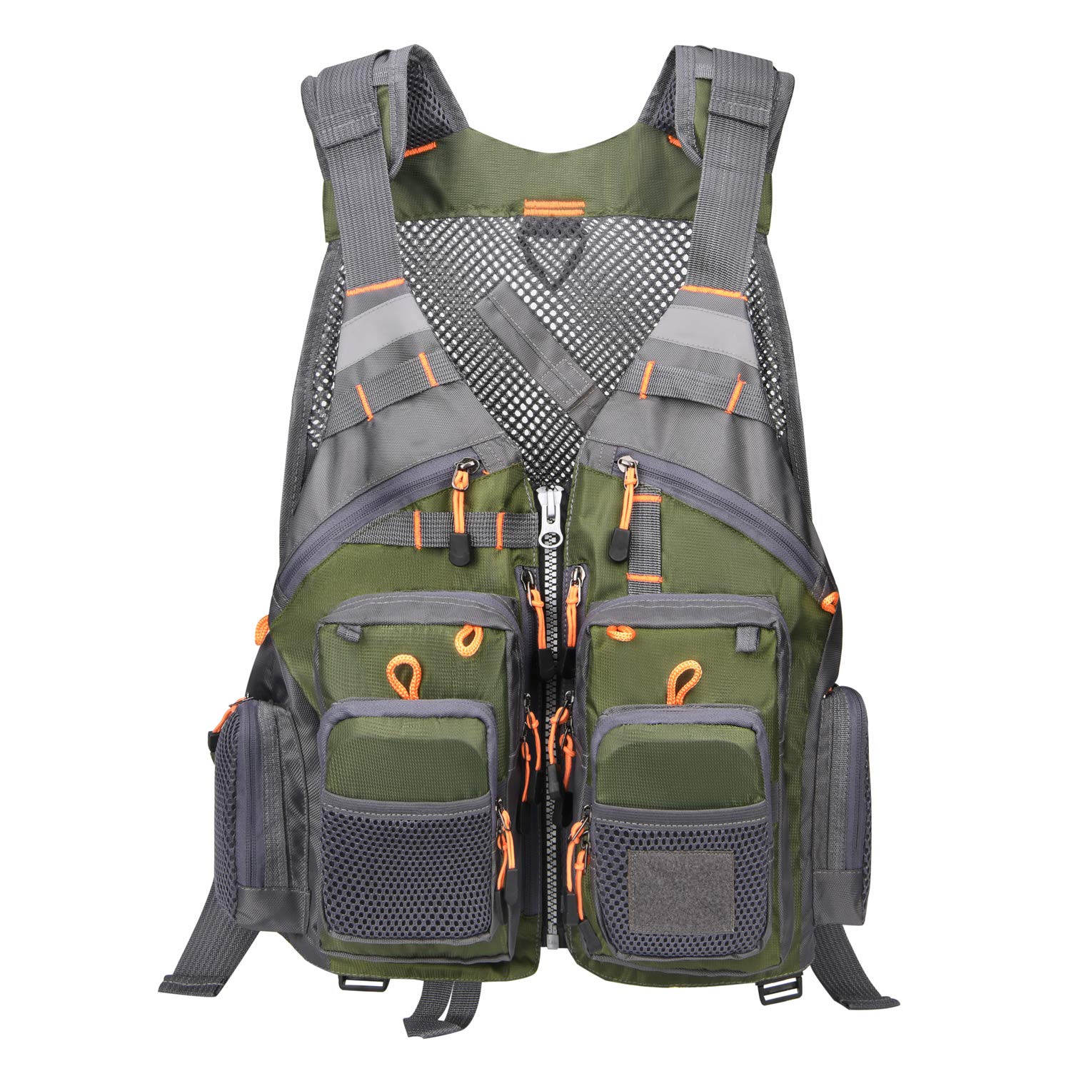 gonex-fly-fishing-vest-with-multiple-pockets-and-d-rings-adjustable-fit image 1