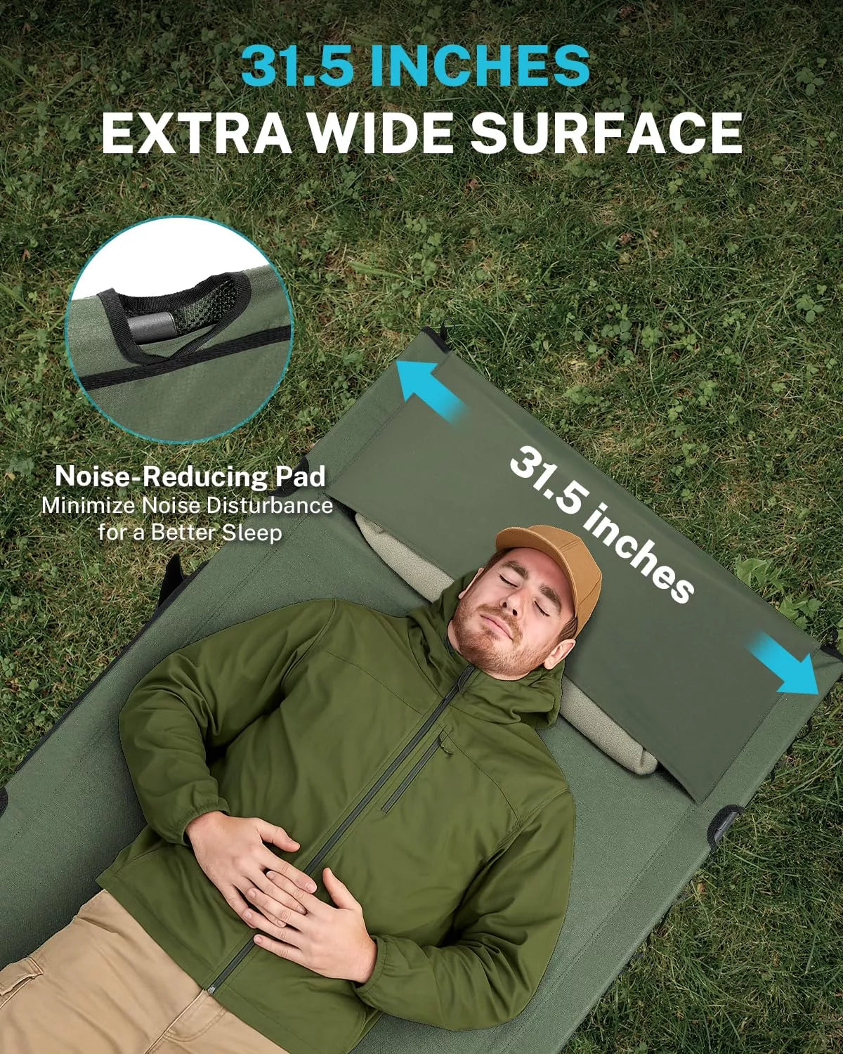 gonex-31-5-extra-wide-camping-cot-with-short-leg image 5