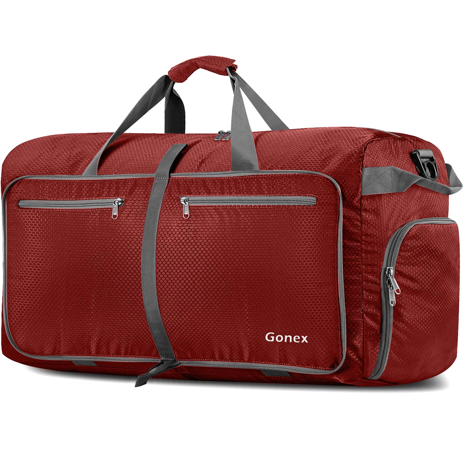 gonex-60l-collapsible-duffel-bag-with-shoes-compartment-foldable-travel-weekende image 1