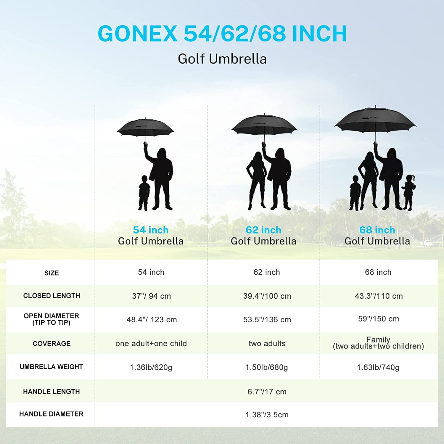 gonex-62-inch-large-golf-umbrella-double-canopy-with-upf-50-protection image 7