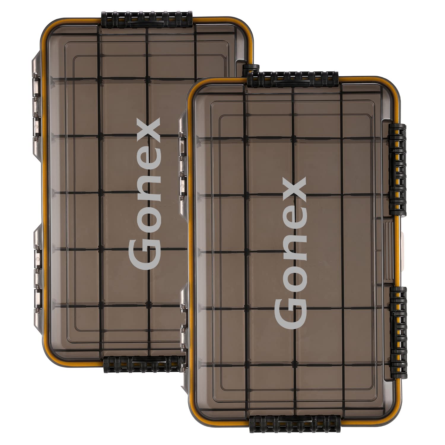 gonex-3700-waterproof-tackle-box-sealed-lid-with-cam-action-latches-for-lure-hoo image 1