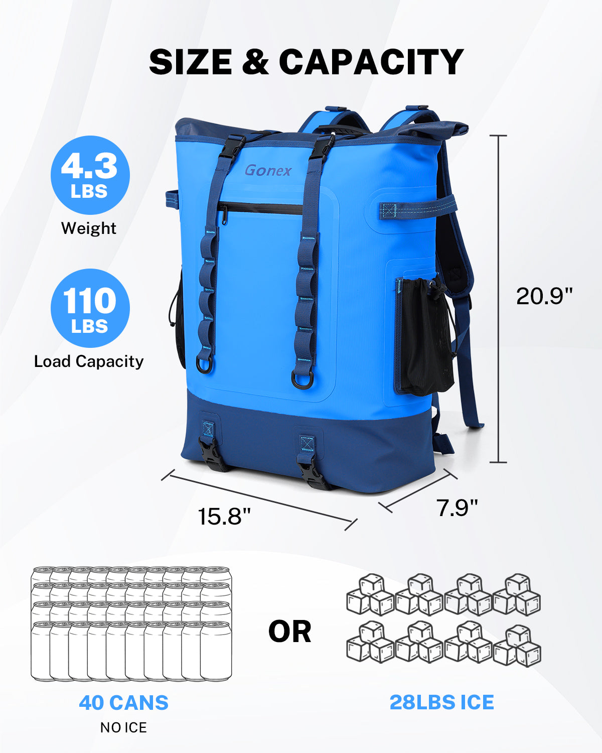 gonex-40-can-insulated-cooler-backpack-waterproof-soft-cooler-with-28-lbs-ice-ca image 3
