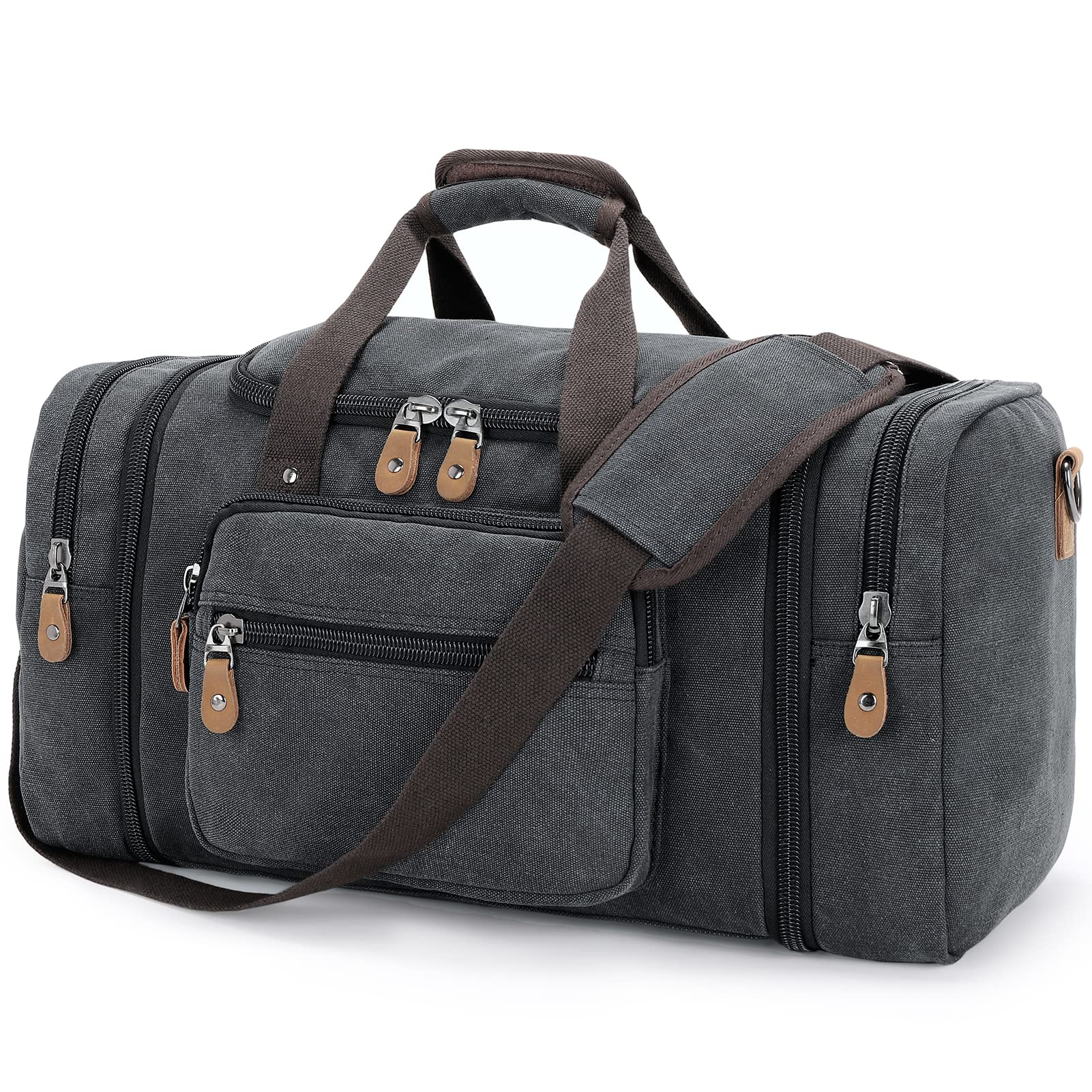 gonex-60l-canvas-duffle-bag image 1