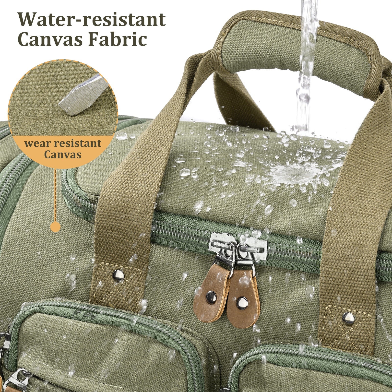 gonex-60l-expandable-canvas-duffle-bag-with-wet-dry-separation-pocket image 5