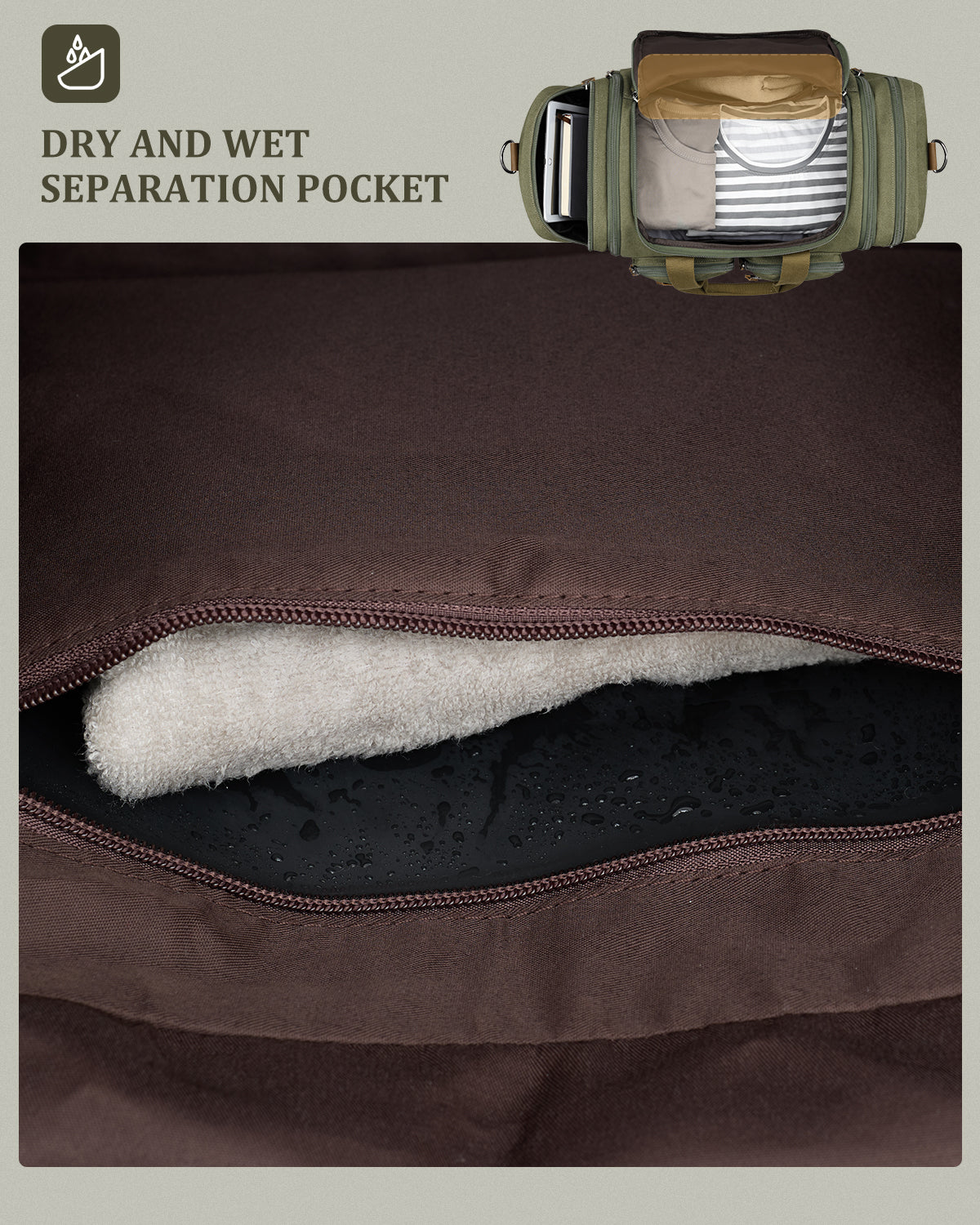 gonex-60l-expandable-canvas-duffle-bag-with-wet-dry-separation-pocket image 6