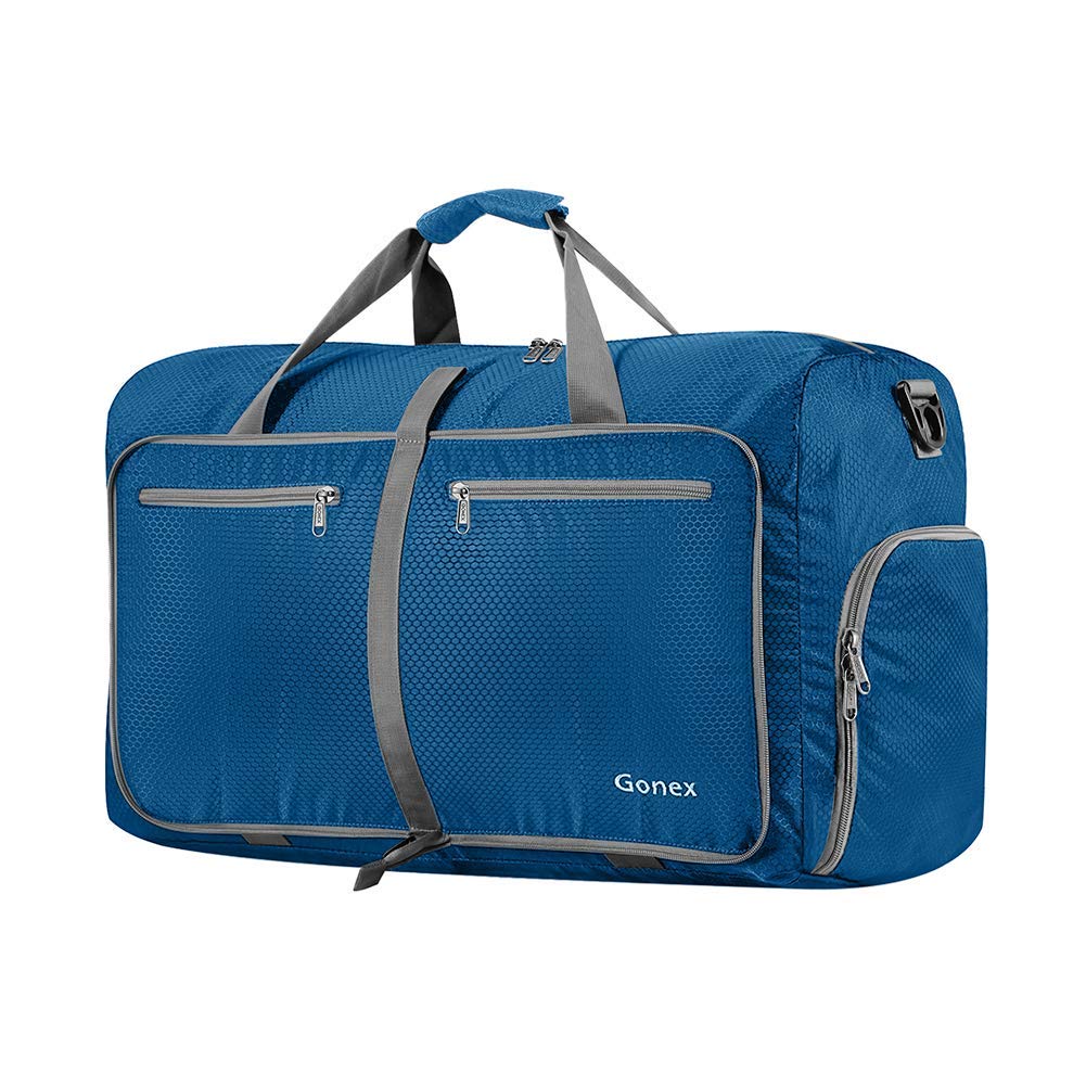 gonex-60l-collapsible-duffel-bag-with-shoes-compartment-foldable-travel-weekende image 3
