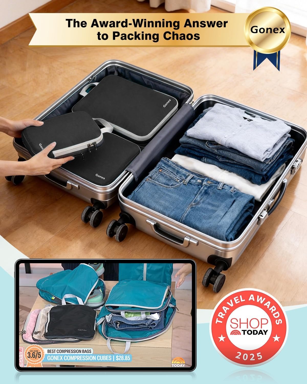 gonex-compression-packing-cubes-set-4pcs-expandable-travel-organizers-with-doubl image 3