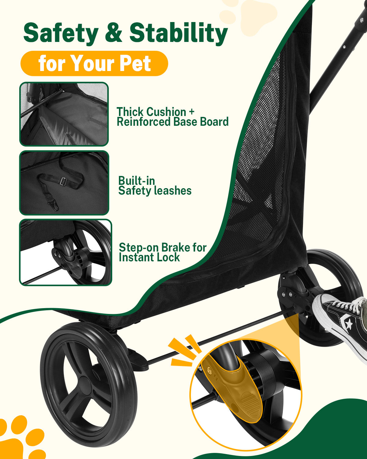 gonex-heavy-duty-dog-stroller-for-large-medium-dogs-110-lbs-capacity-all-terrain image 8