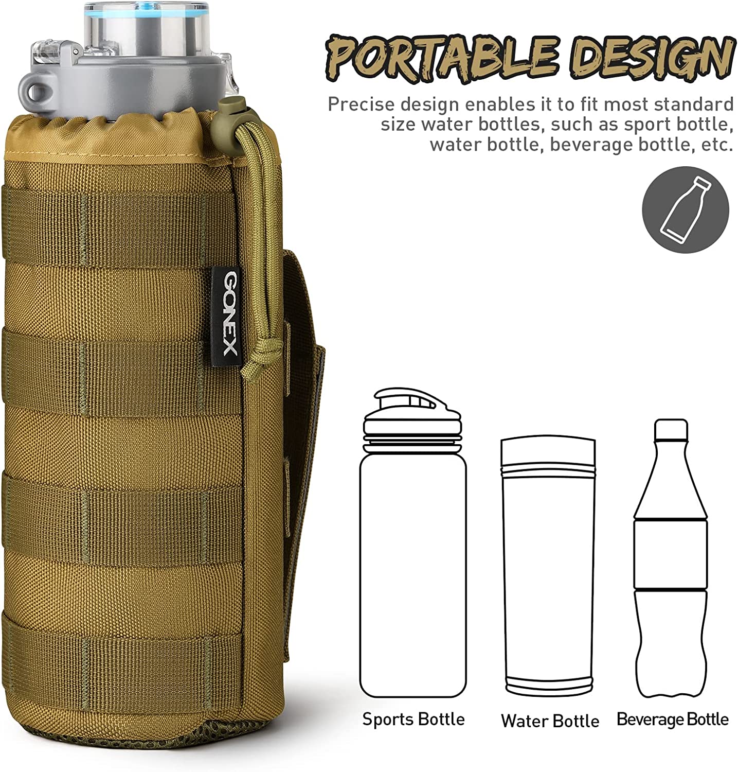 gonex-drawstring-military-molle-water-bottle-pouch image 2