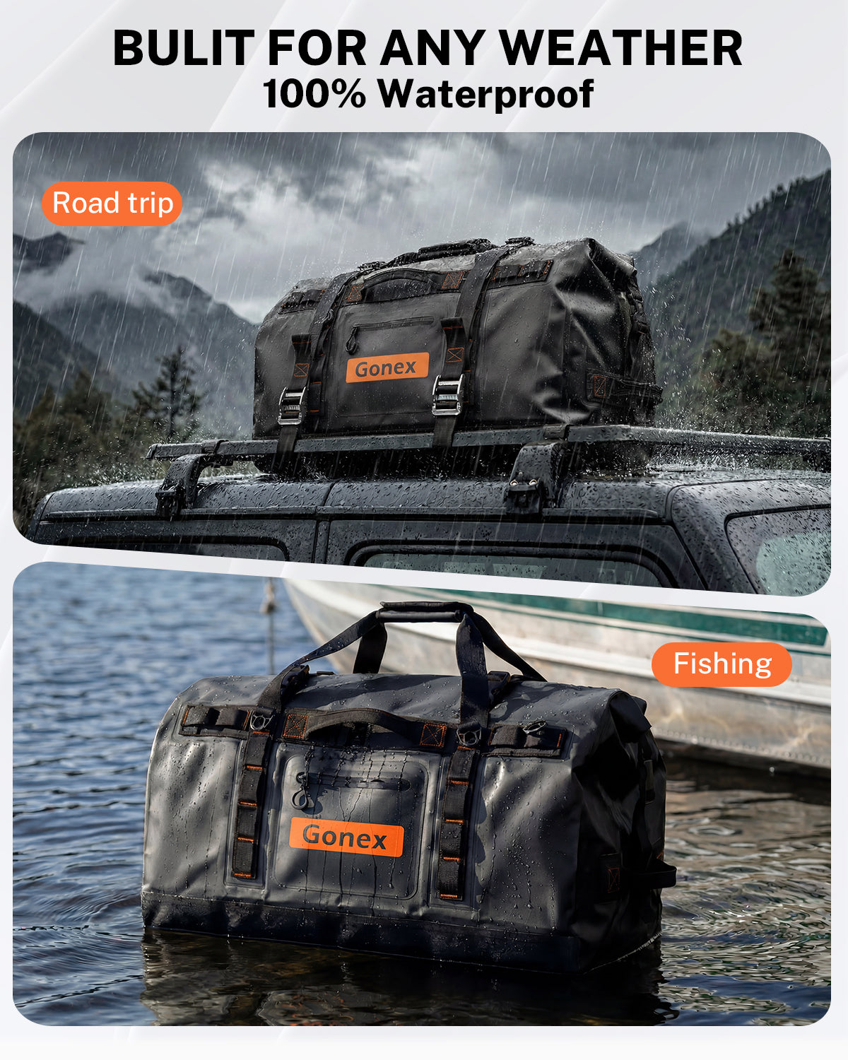 gonex-waterproof-duffle-bag-for-kayaking-camping-travel-90l-120l-150l image 7