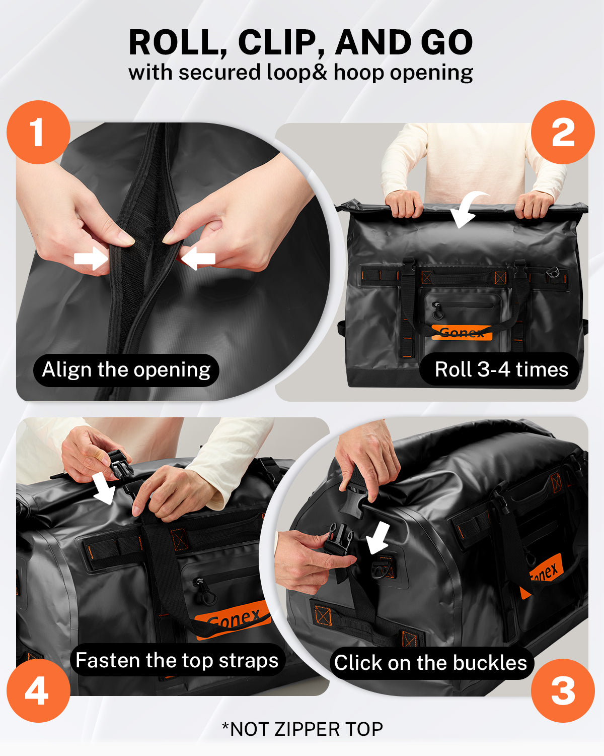 gonex-waterproof-duffle-bag-for-kayaking-camping-travel-90l-120l-150l image 4
