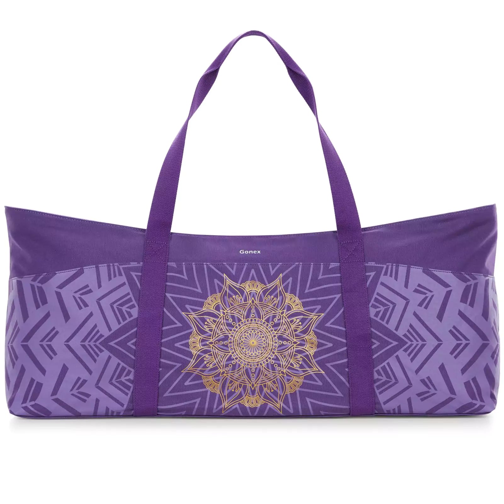 gonex-extra-large-yoga-mat-bag-fits-12mm-mat-blocks-towel-water-bottle-change-of image 2