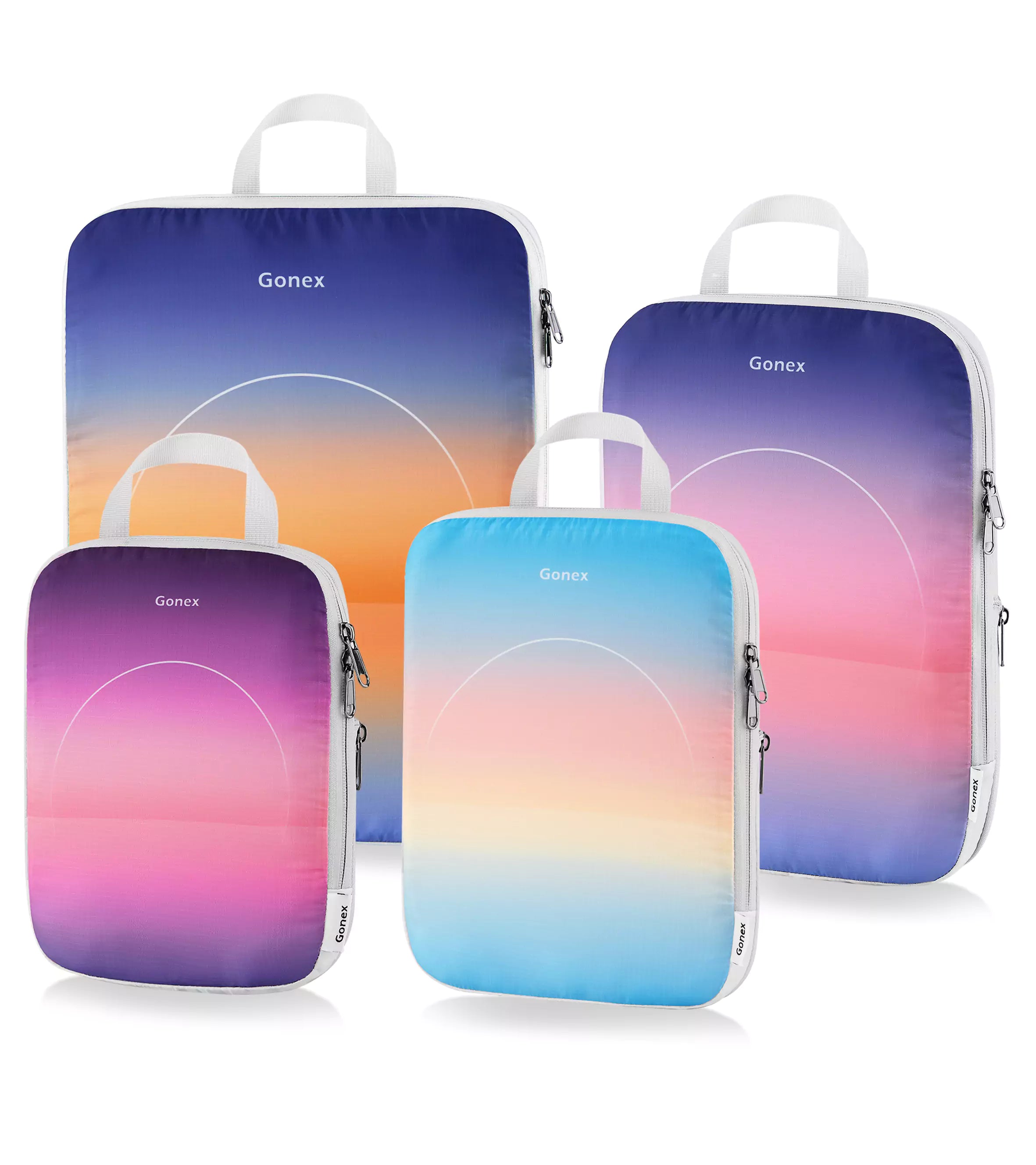 gonex-sunset-gradient-compression-packing-cubes-set image 1