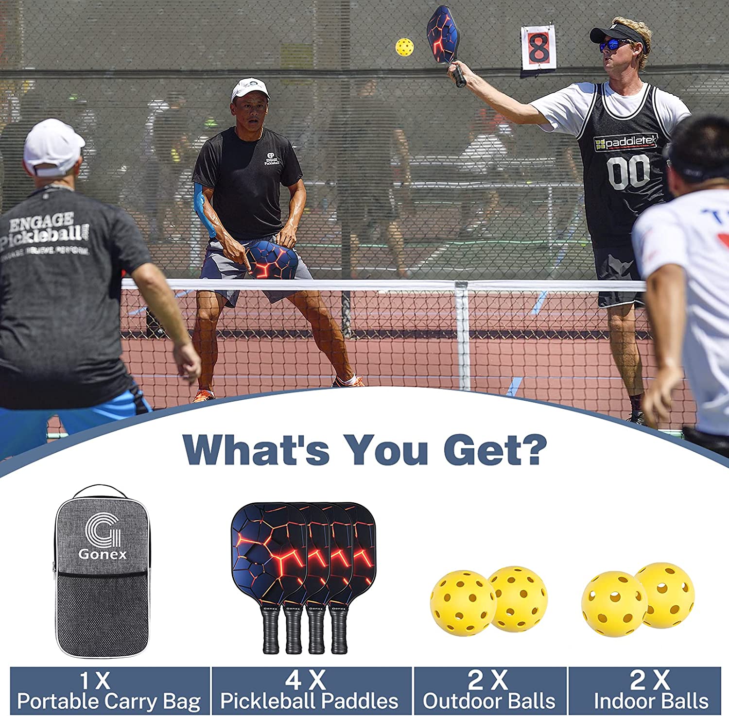 gonex-pickleball-paddles-set-of-4 image 6