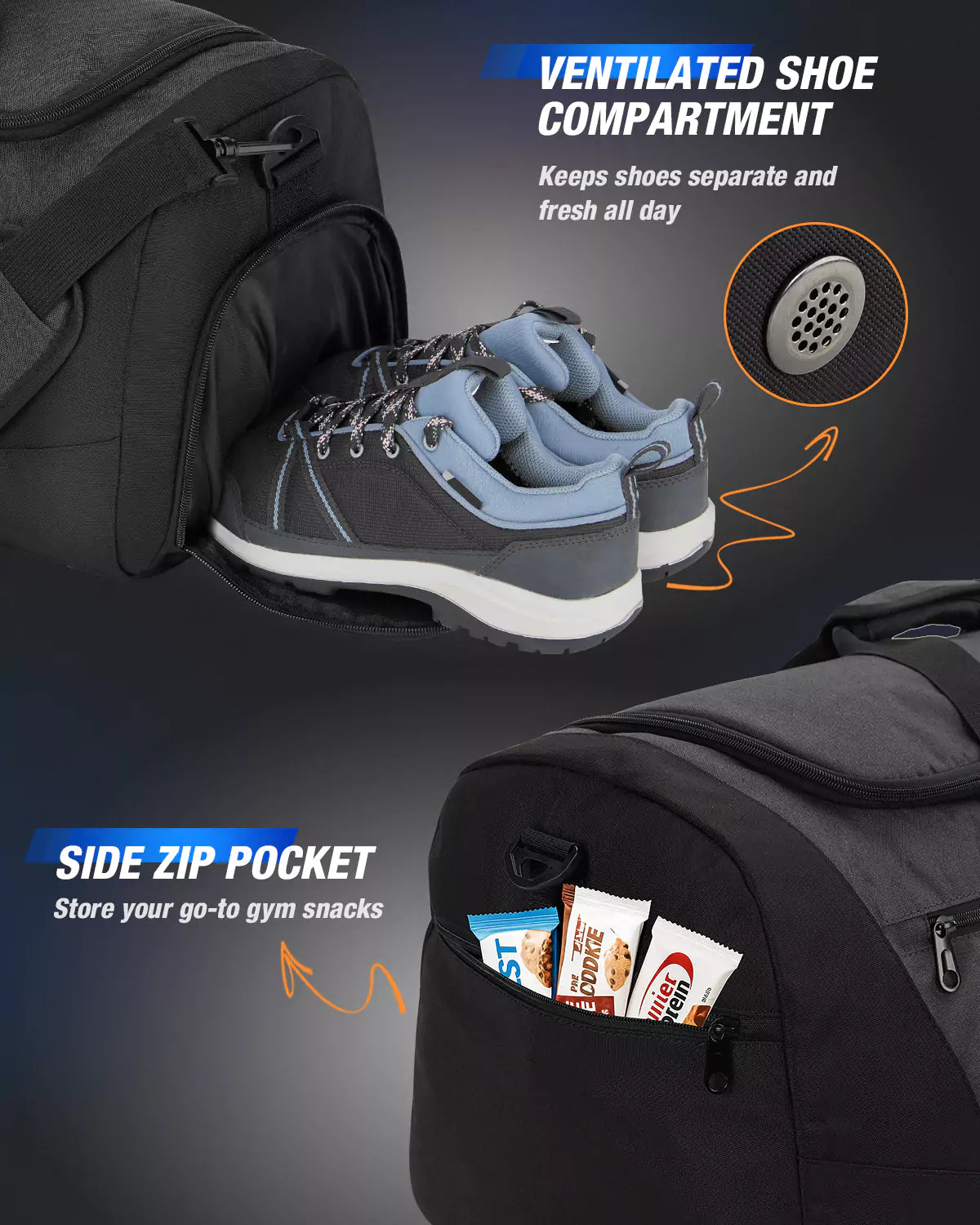gonex-30l-sports-gym-duffle-bag-with-shoe-compartment-carry-on-size image 6