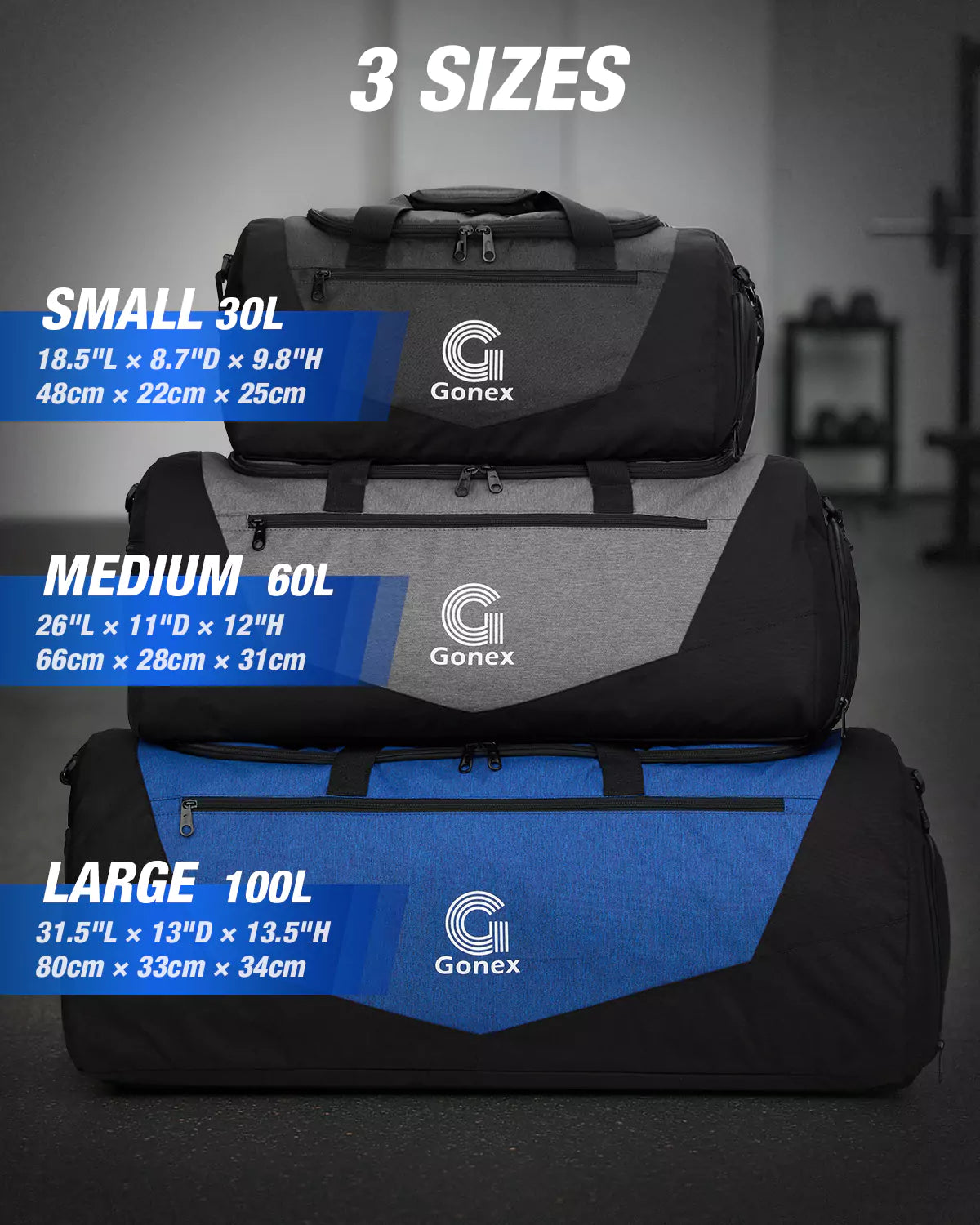 gonex-30l-sports-gym-duffle-bag-with-shoe-compartment-carry-on-size image 8