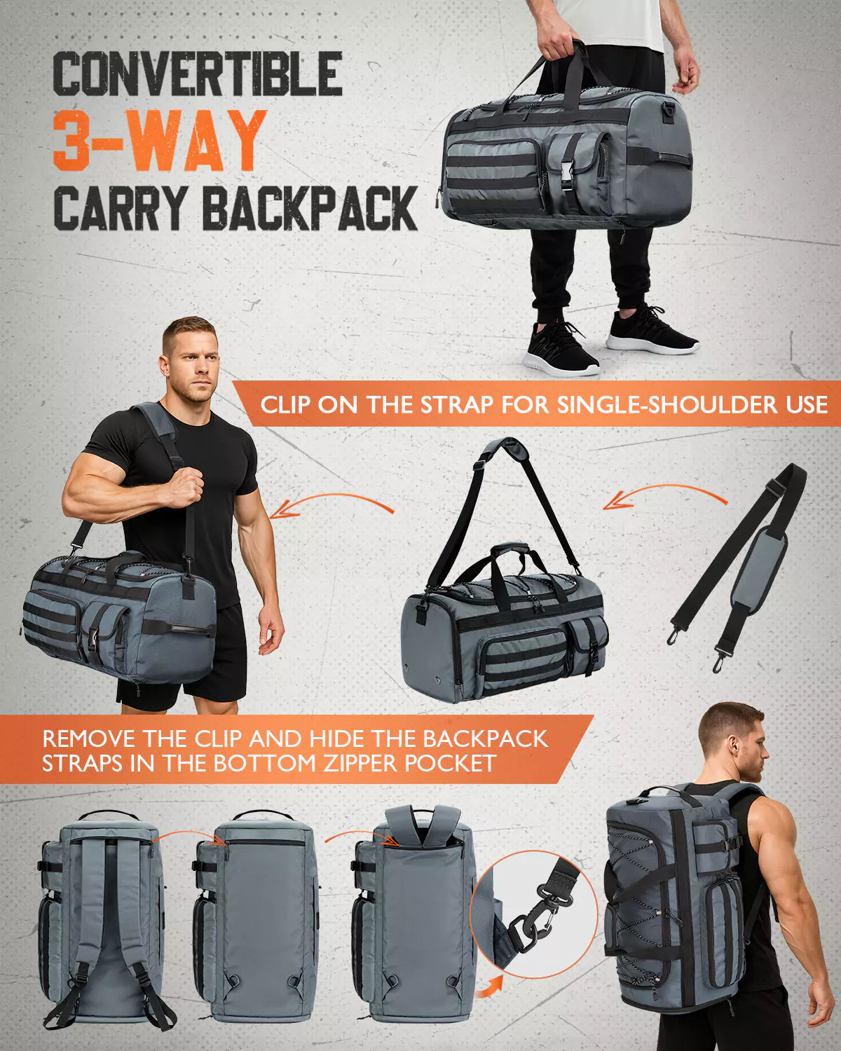 gonex-3-in-1-convertible-travel-duffel-backpack-with-shoe-compartment-45l-90l-13 image 7