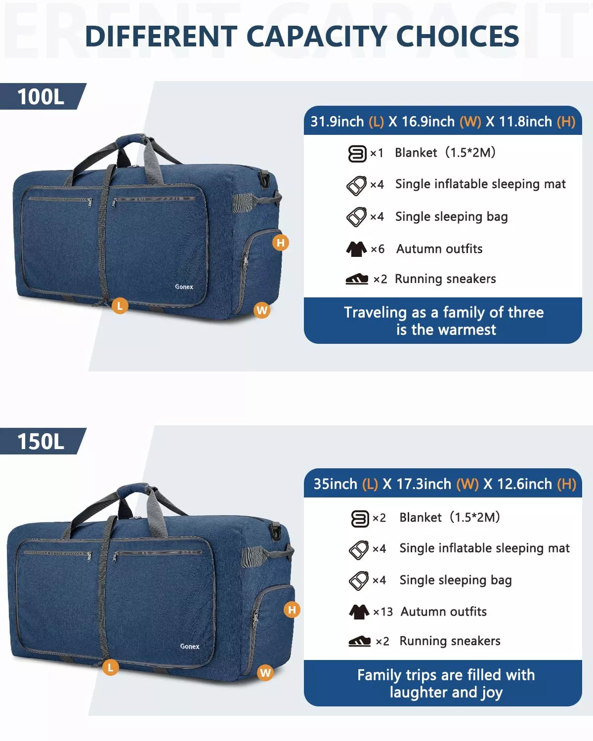 gonex-150l-foldable-duffle-bag-with-lightweight-600d-polyester-fabric image 3