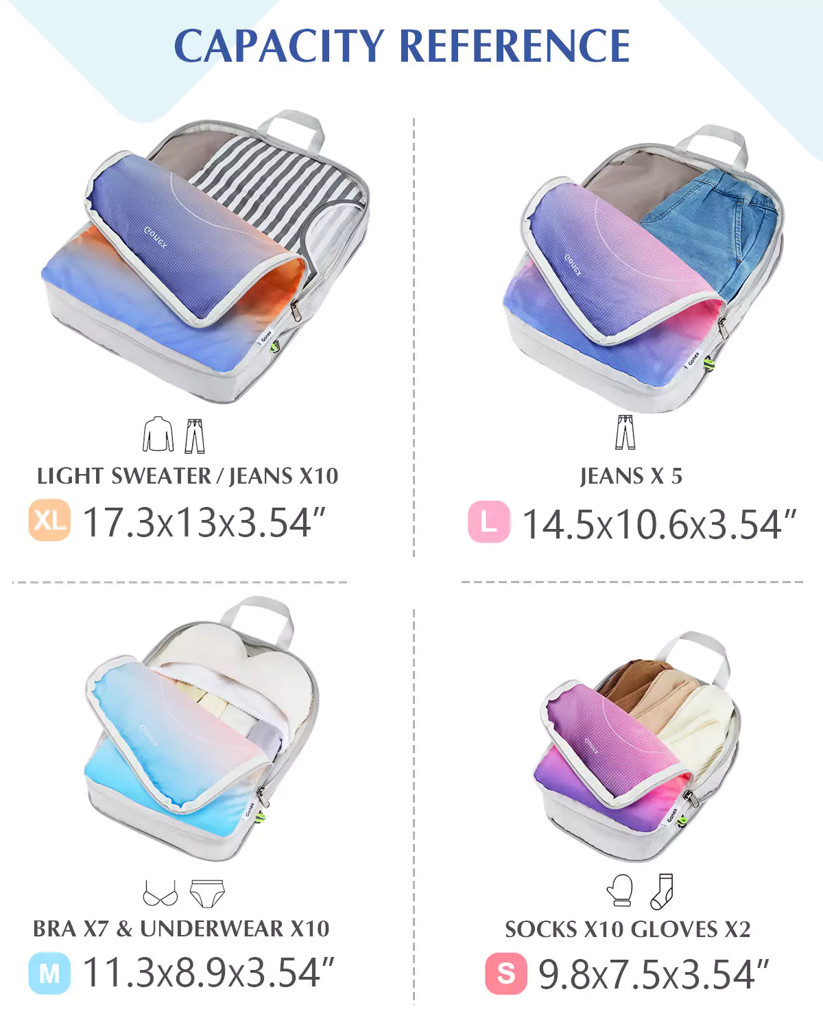 gonex-sunset-gradient-compression-packing-cubes-set image 4