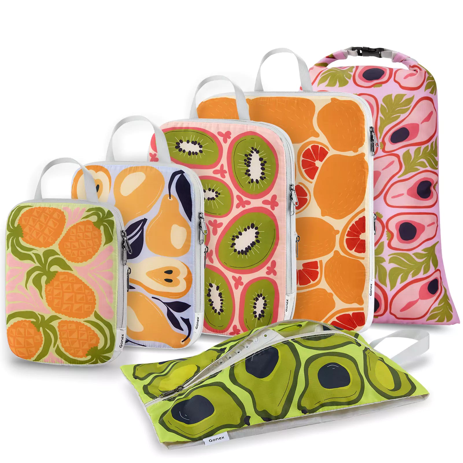 gonex-cute-fruit-compression-packing-cubes-set image 2