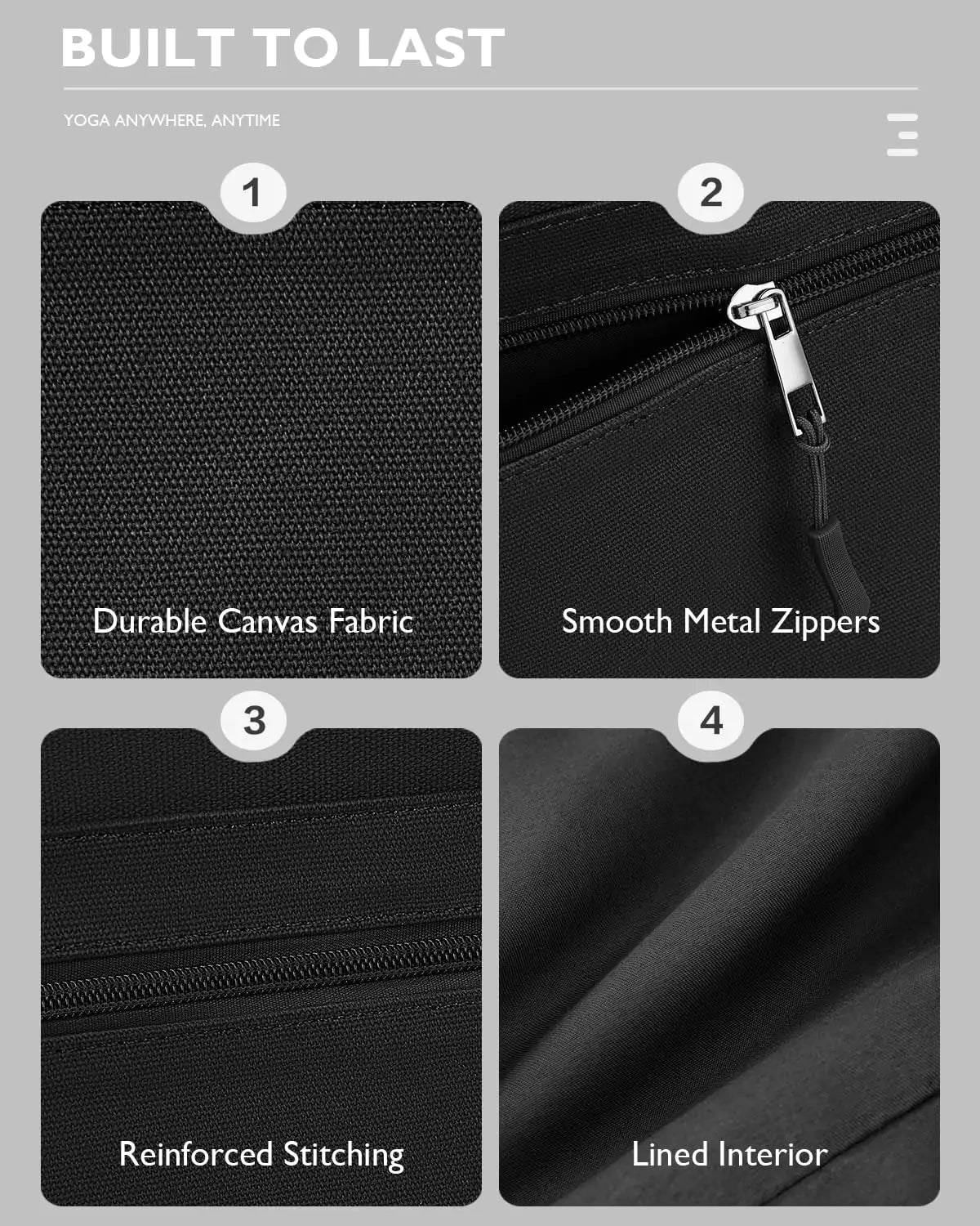 gonex-extra-large-yoga-mat-bag-fits-12mm-mat-blocks-towel-water-bottle-change-of image 5