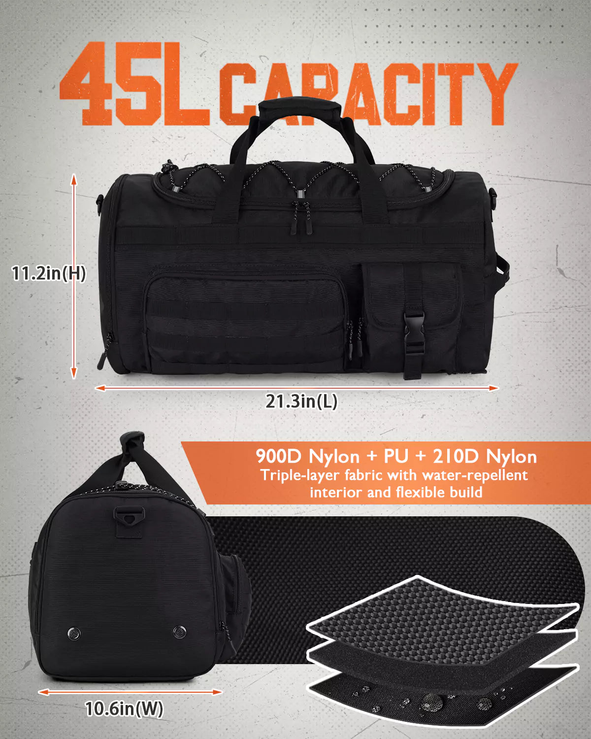 gonex-3-in-1-convertible-travel-duffel-backpack-with-shoe-compartment-45l-90l-13 image 5