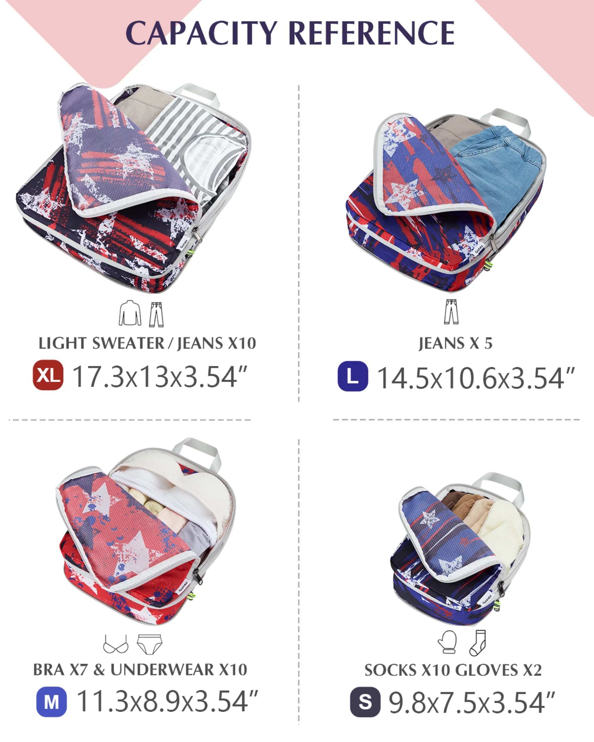 gonex-patriot-stripe-compression-packing-cubes-set-4-piece image 7