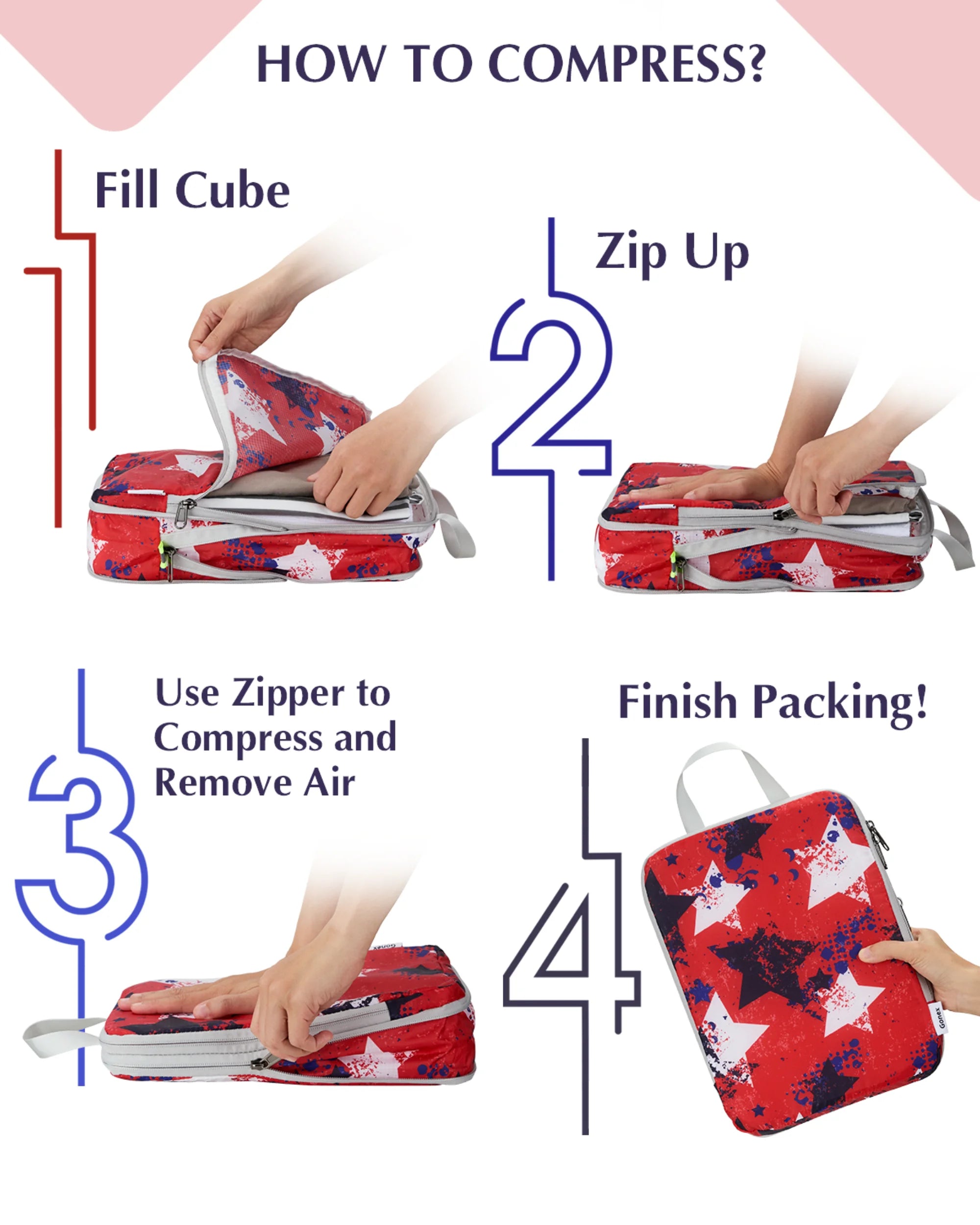 gonex-patriot-stripe-compression-packing-cubes-set-4-piece image 8