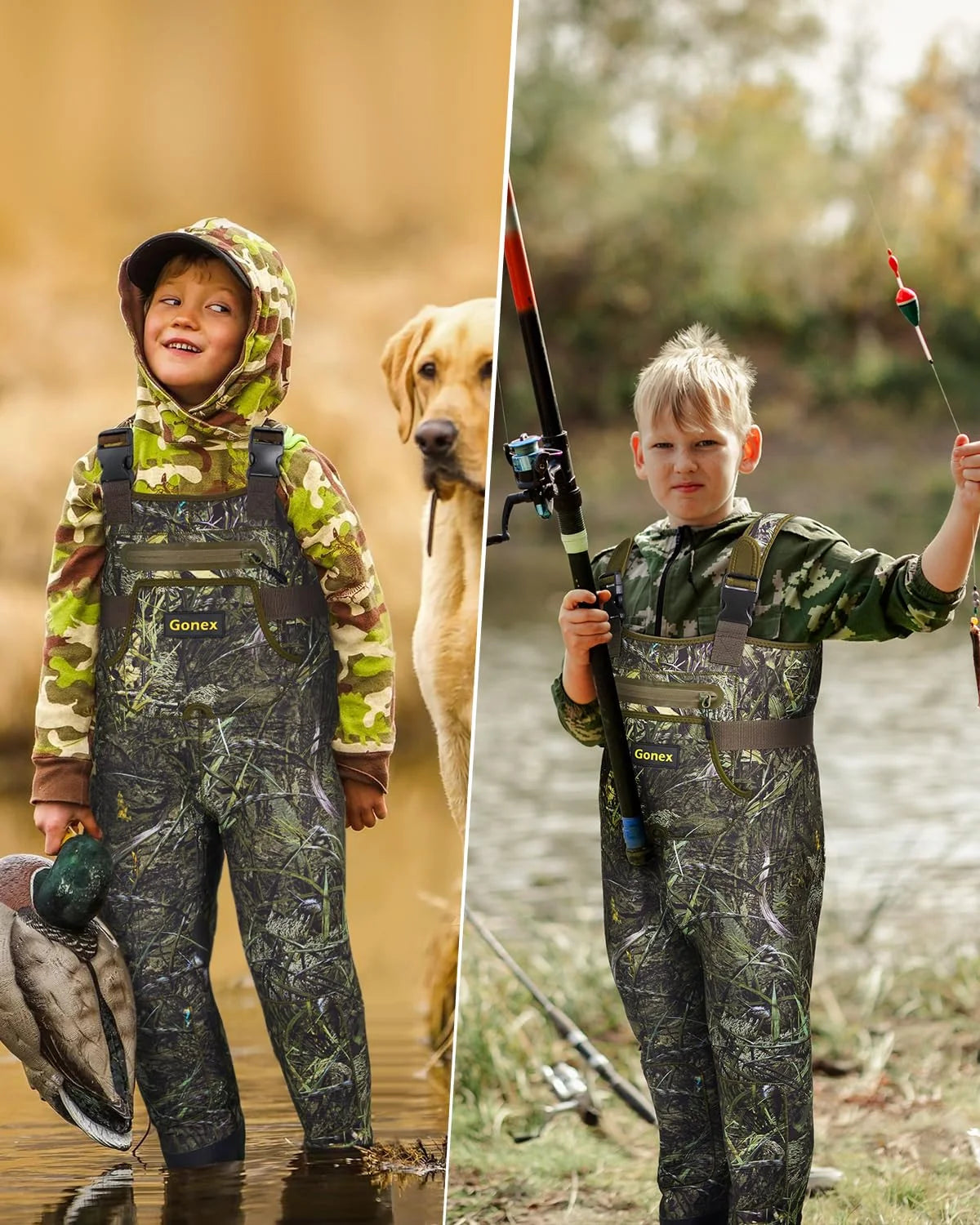gonex-neoprene-chest-waders-with-boots-for-kids image 7