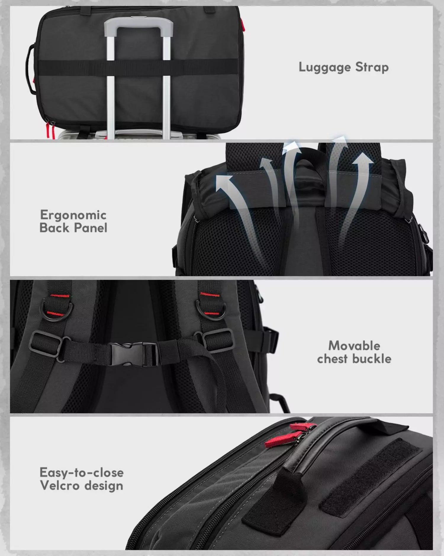 gonex-nylon-carry-on-travel-backpack-45l image 7