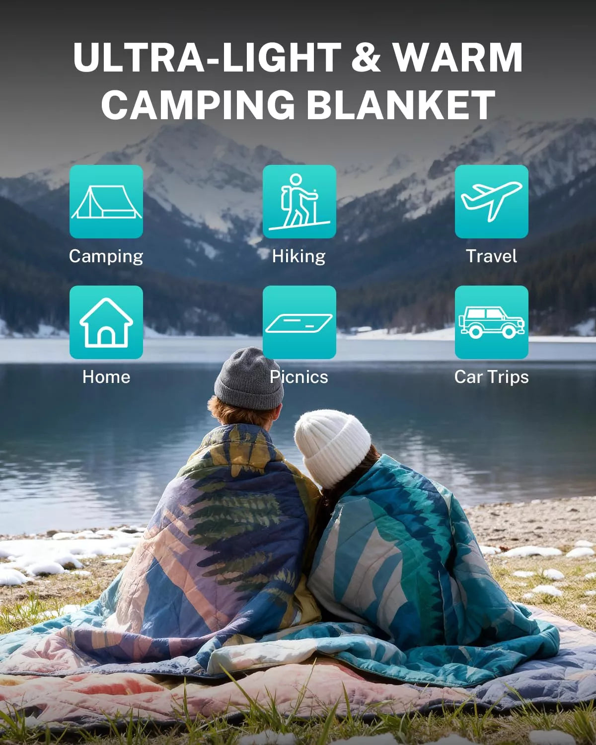 gonex-iceberg-puffy-printed-outdoor-camping-blanket-79-x-55 image 7